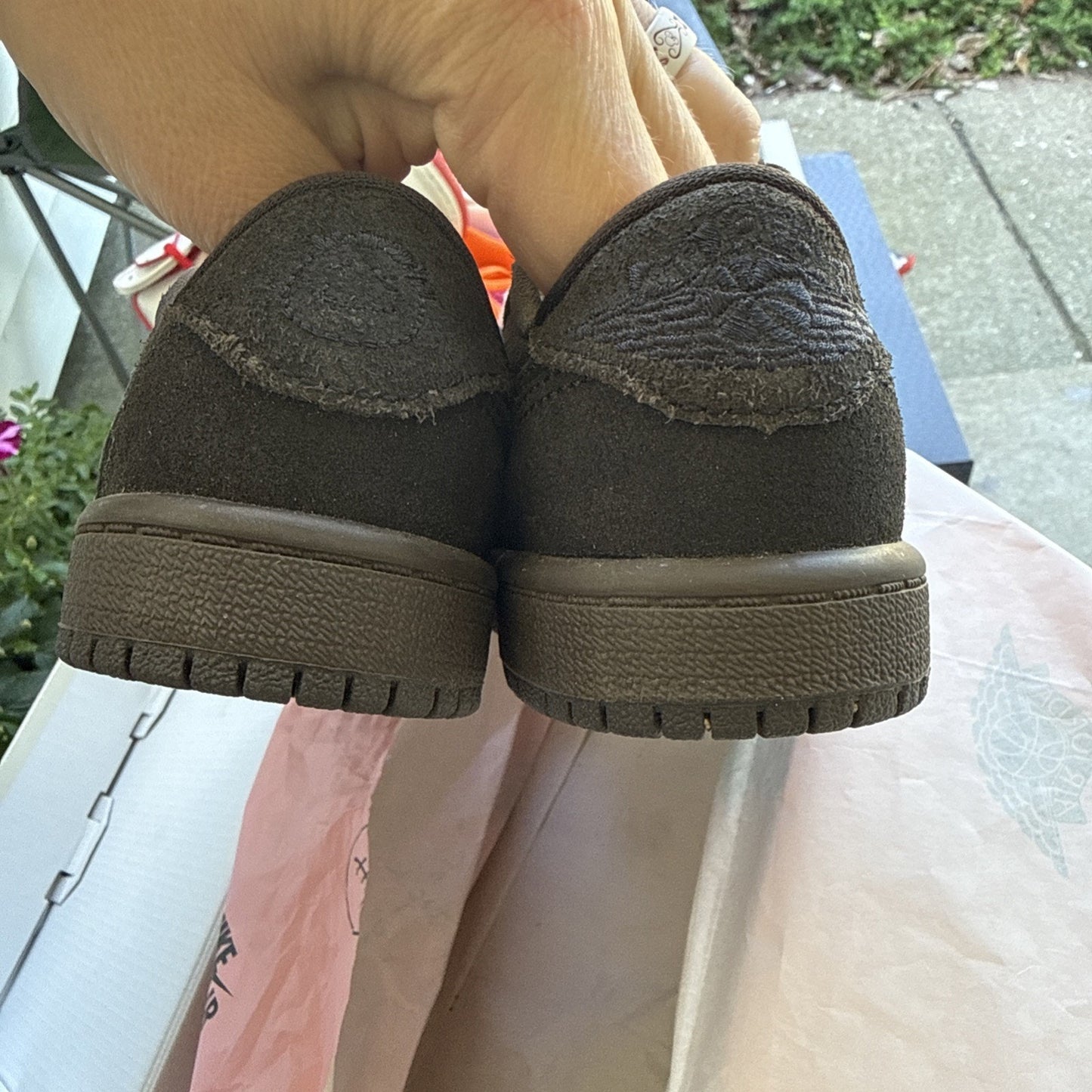 Travis Scott Jordan 1 Low OG SP Dark Mocha/Velvet Brown Sneakers Size 11C