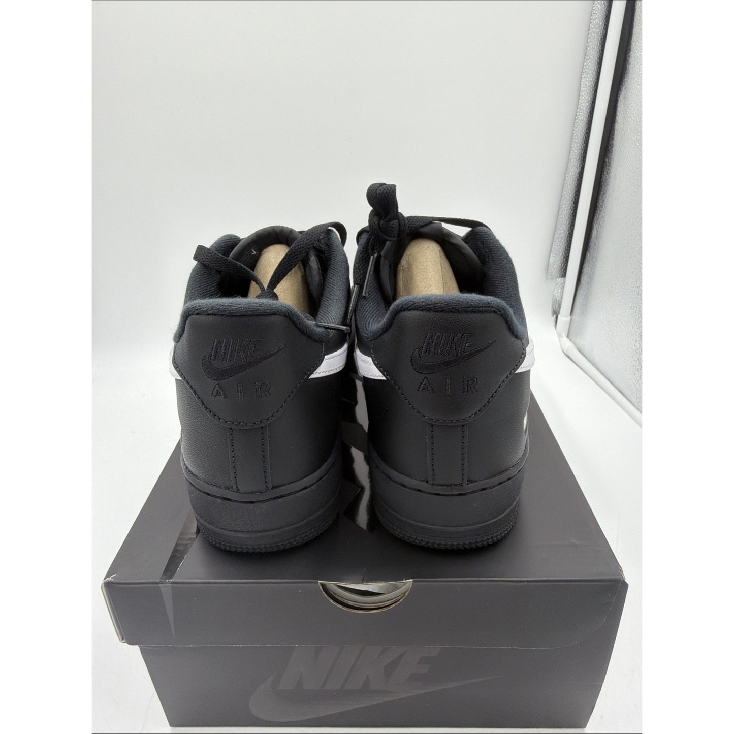 Size 9 - Nike Supreme x Air Force 1 Low Box Logo - Black White