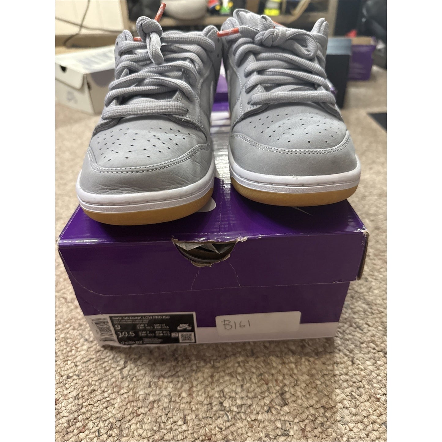 Size 9 - Nike SB Dunk Low Wolf Grey Gum