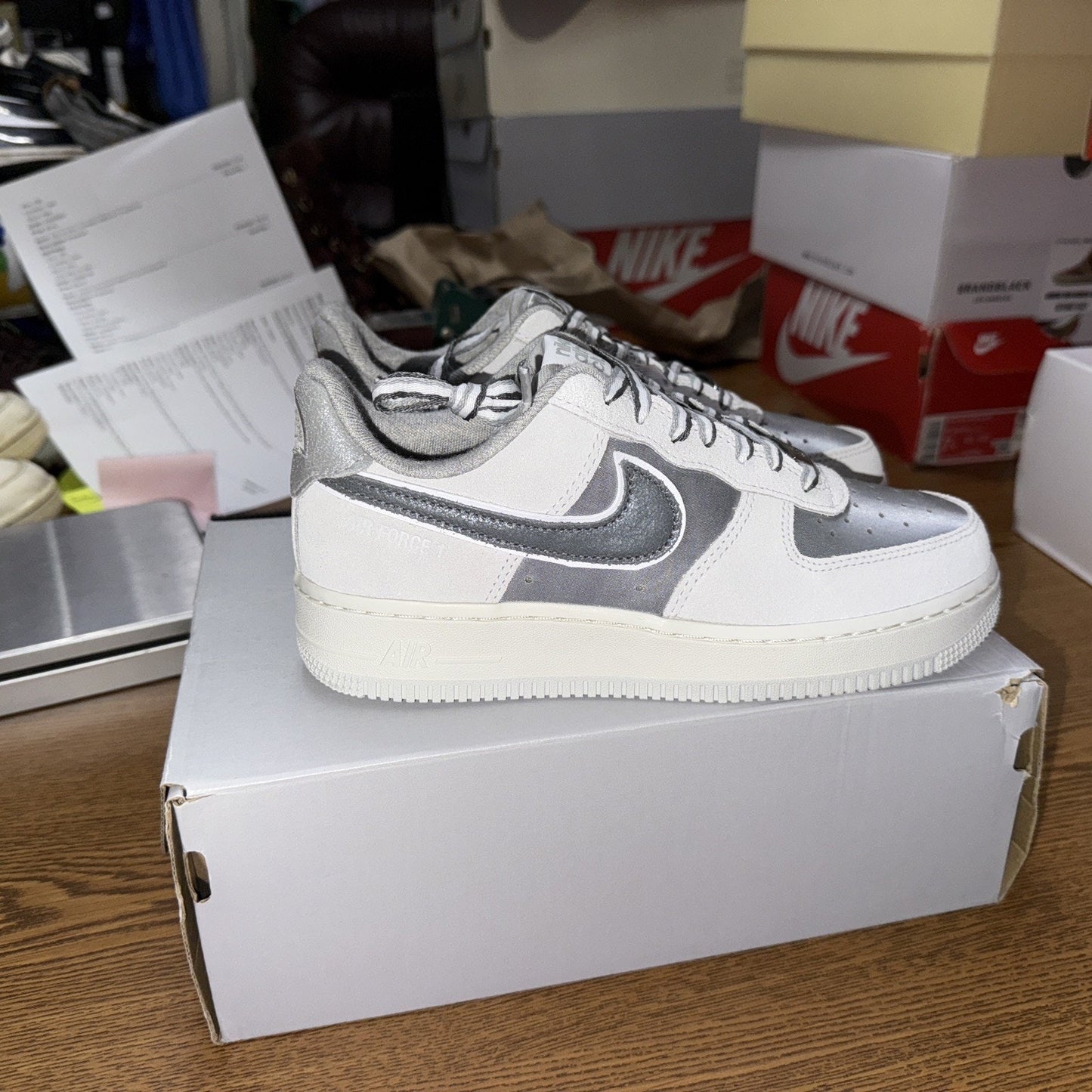Nike Air Force 1 '07 LX Athletic Club Grey Women's Shoes Size 6.5