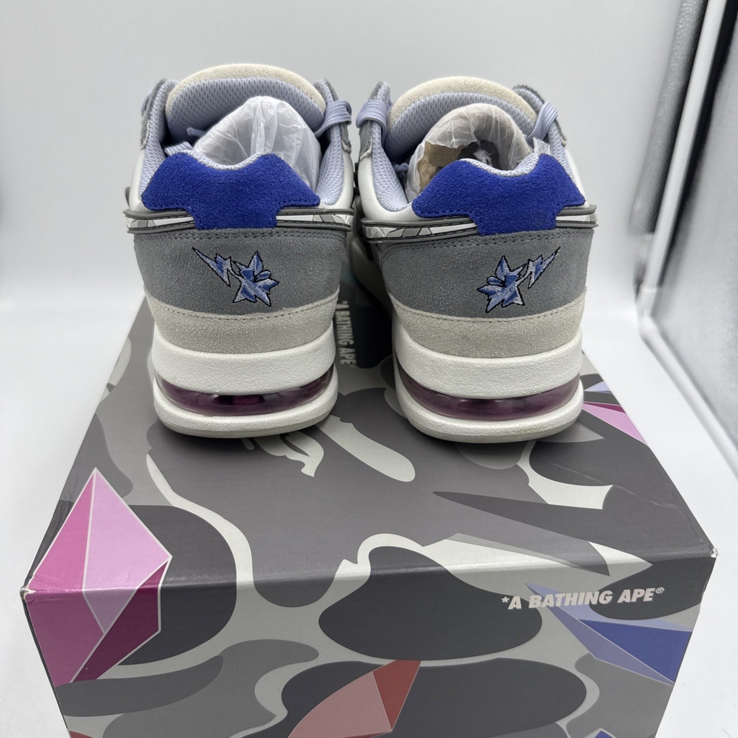 Size 8 - A Bathing Ape Louis De Guzman x Roadsta Grey Bape Bapesta