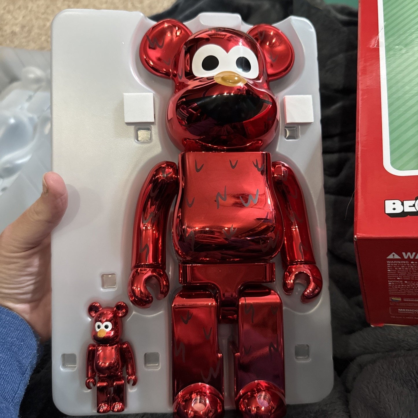 MEDICOM TOY BE@RBRICK ELMO CHROME Ver. 100％ & 400％ SESAME STREET Used