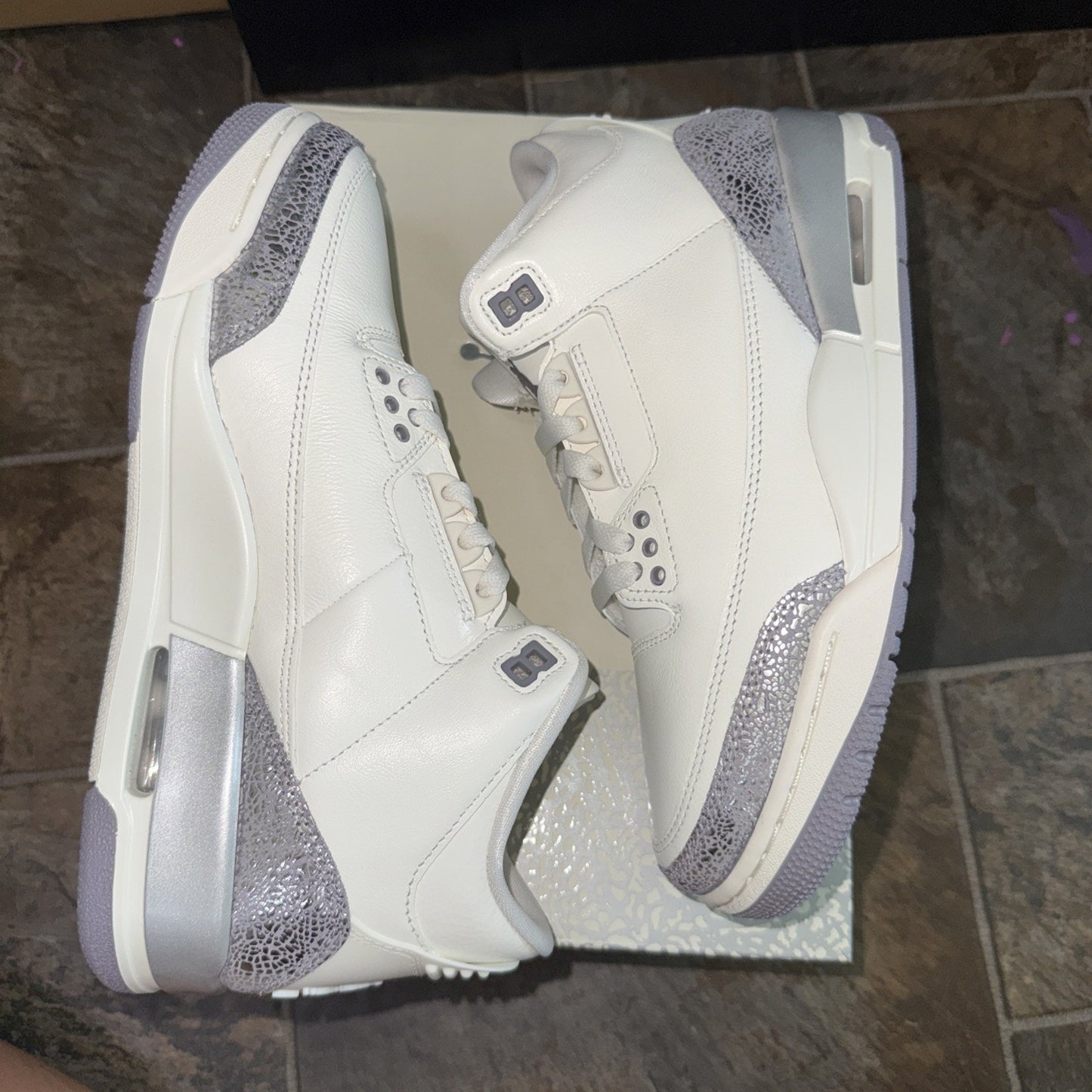 Size 8 CK9246-100 Wmns Air Jordan 3 Retro Sail/cement Gray