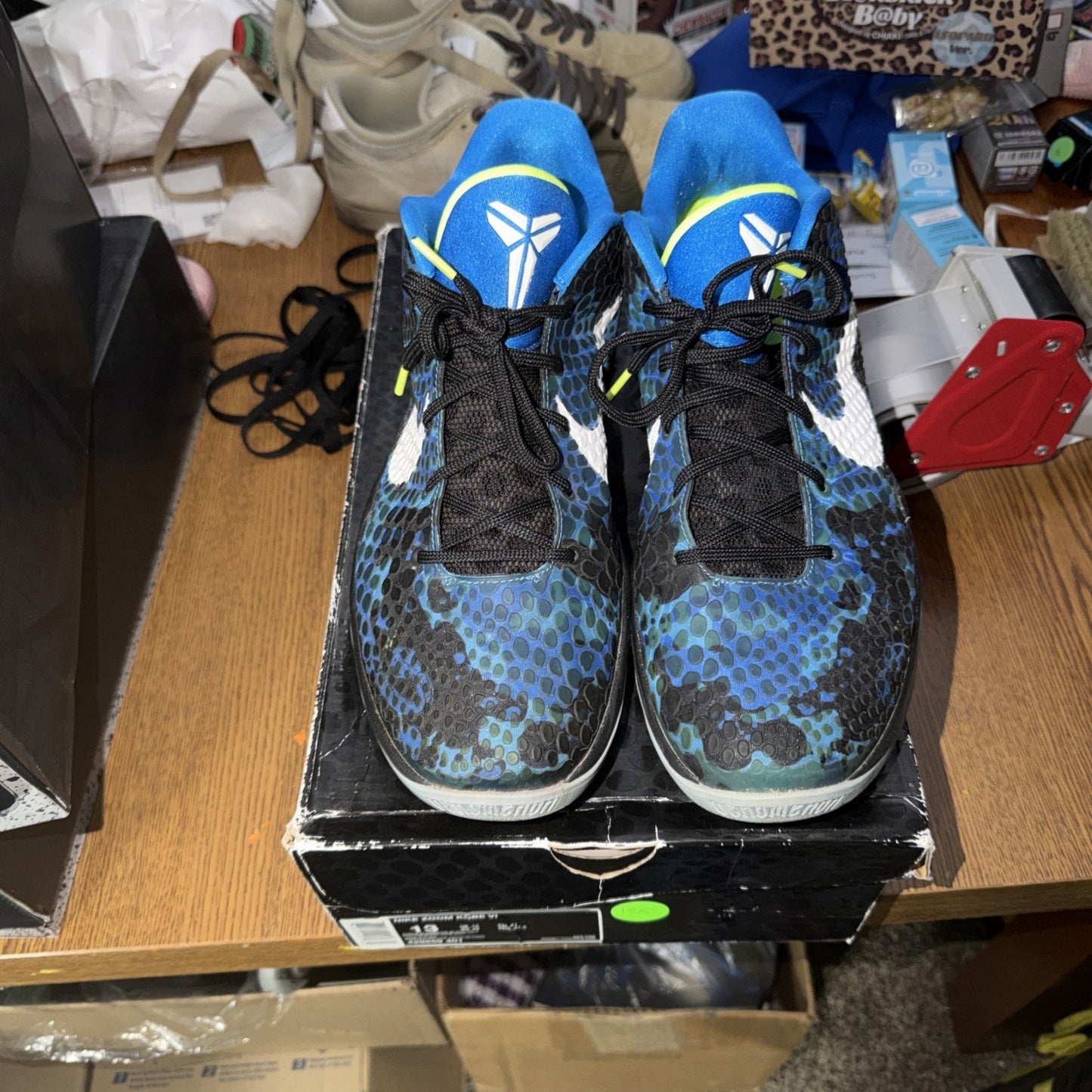 Size 13 - Nike Zoom Kobe 6 Blue Camo Impossible To Find