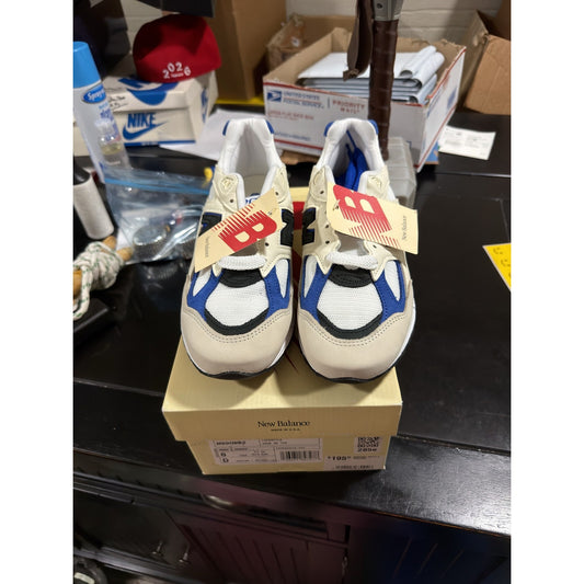 Size 8 - New Balance 990v2 MiUSA White Blue - New