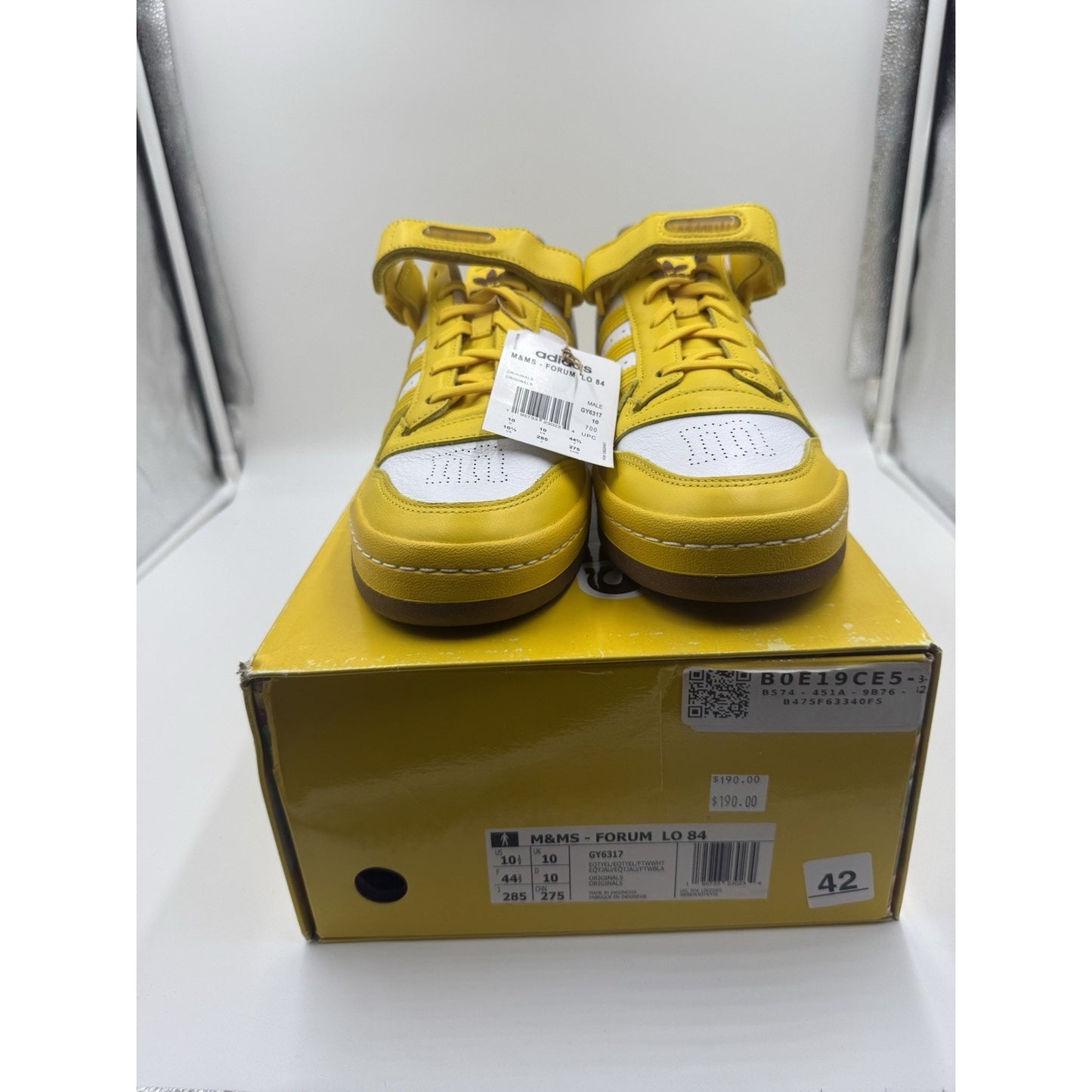 Size 10.5 - adidas M&M's x Forum '84 Low Yellow