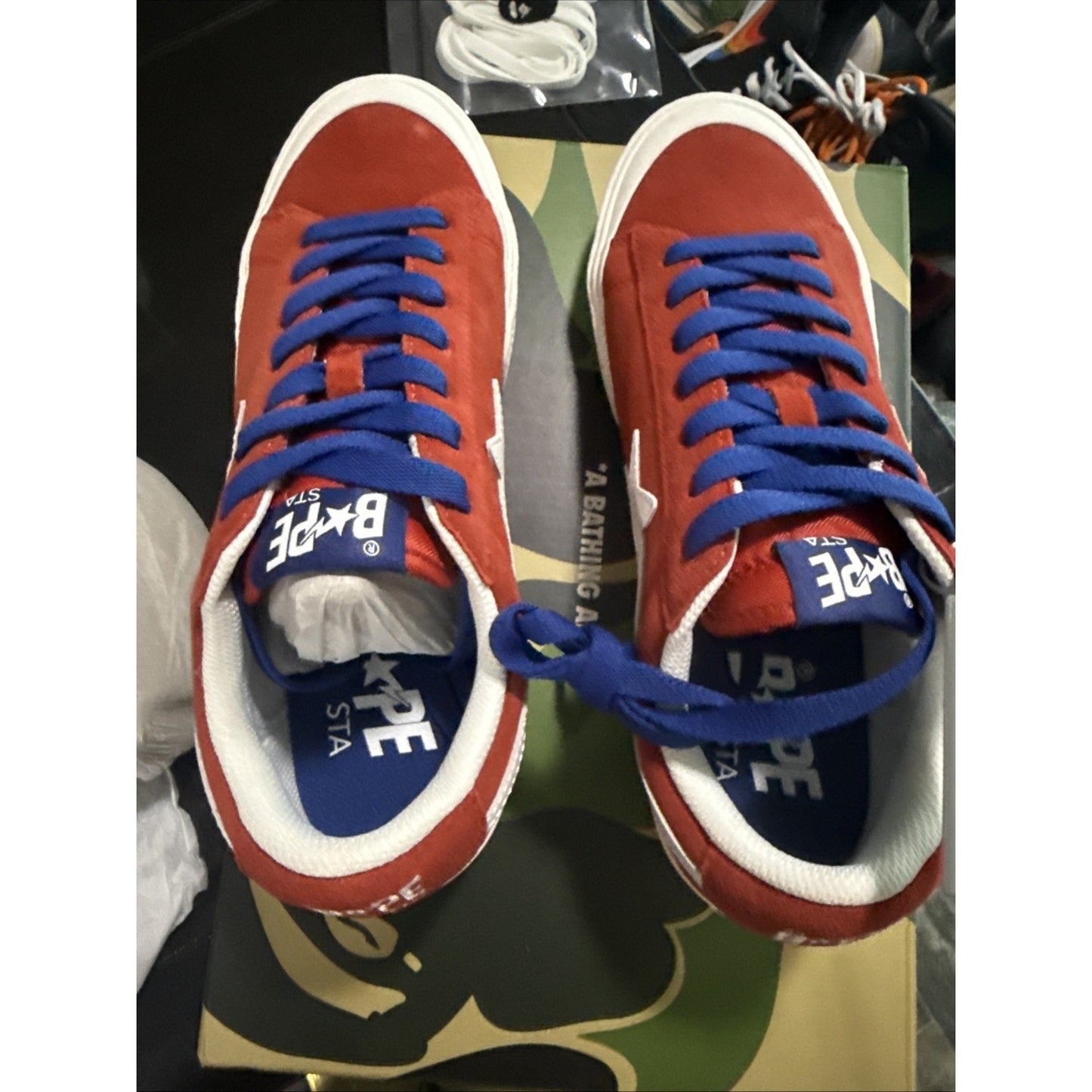 Size 8.5 - A Bathing Ape Mad Sta #1 M1 Red