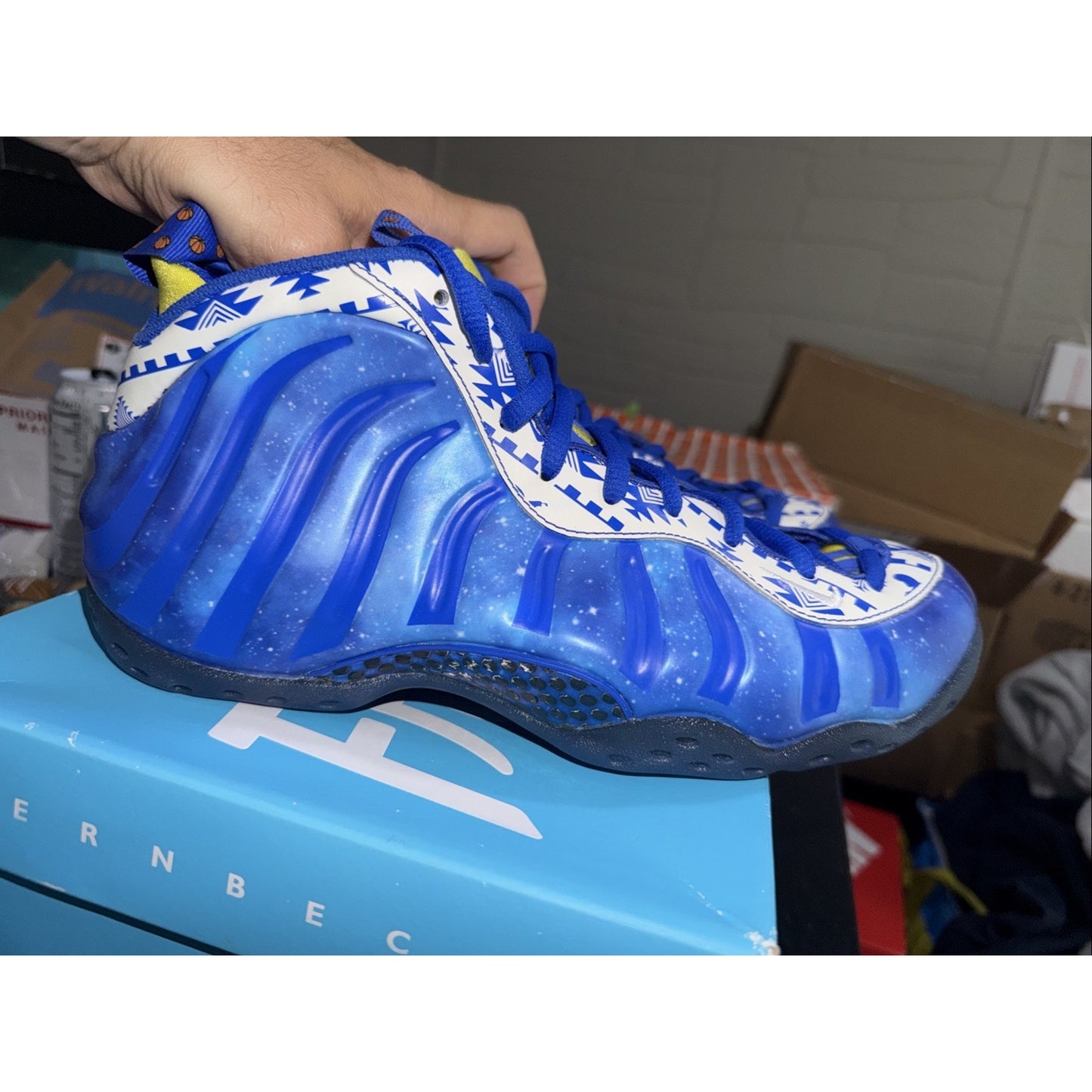 Sz 10 Nike Air Foamposite One Doernbecher 2023 DB Galaxy Royal Penny Max Zoom 1