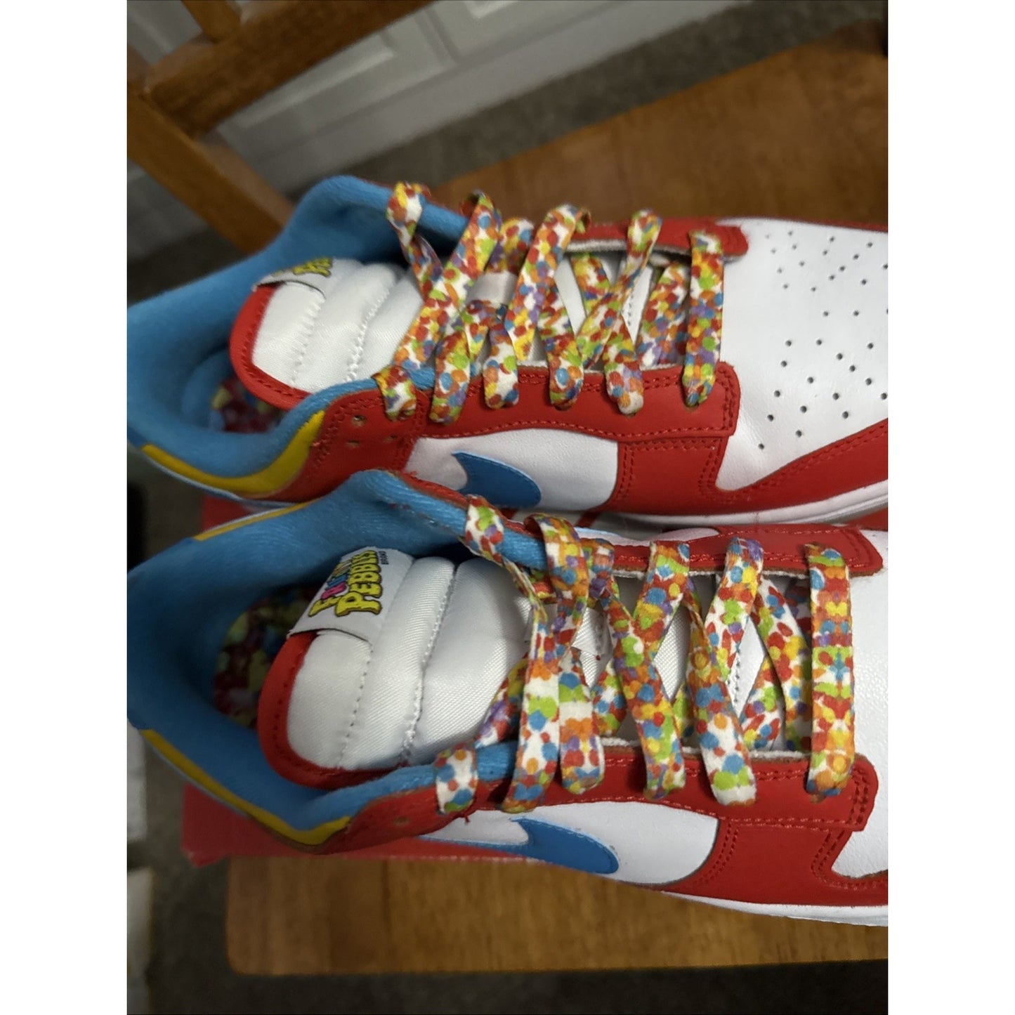 Size 8 - Nike Dunk Low x LeBron James x Fruity Pebbles Red BS110