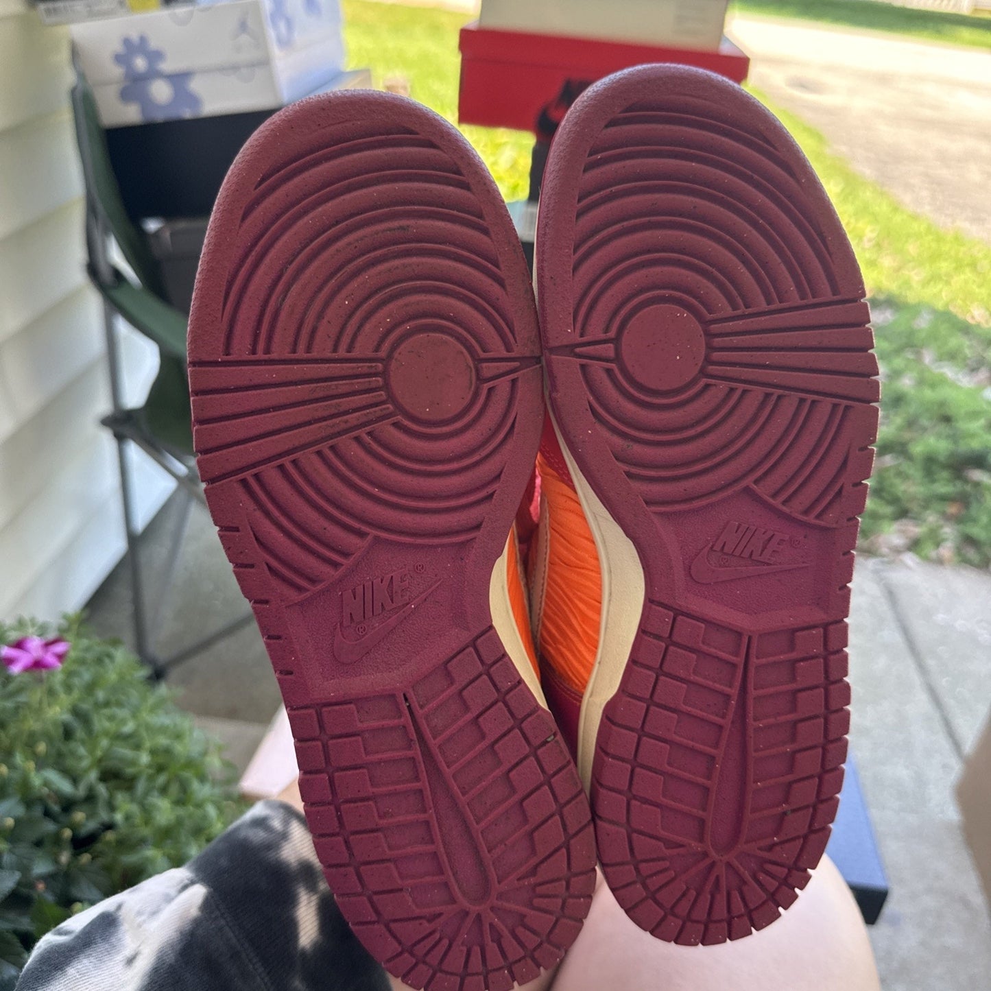 Size 7 - Nike Dunk 6.0 Premium High Red Orange Grape W