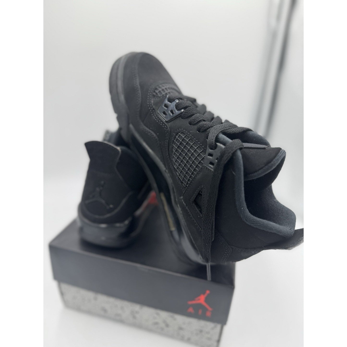 Size 4 (GS) - Jordan 4 Retro 2020 Low Black Cat