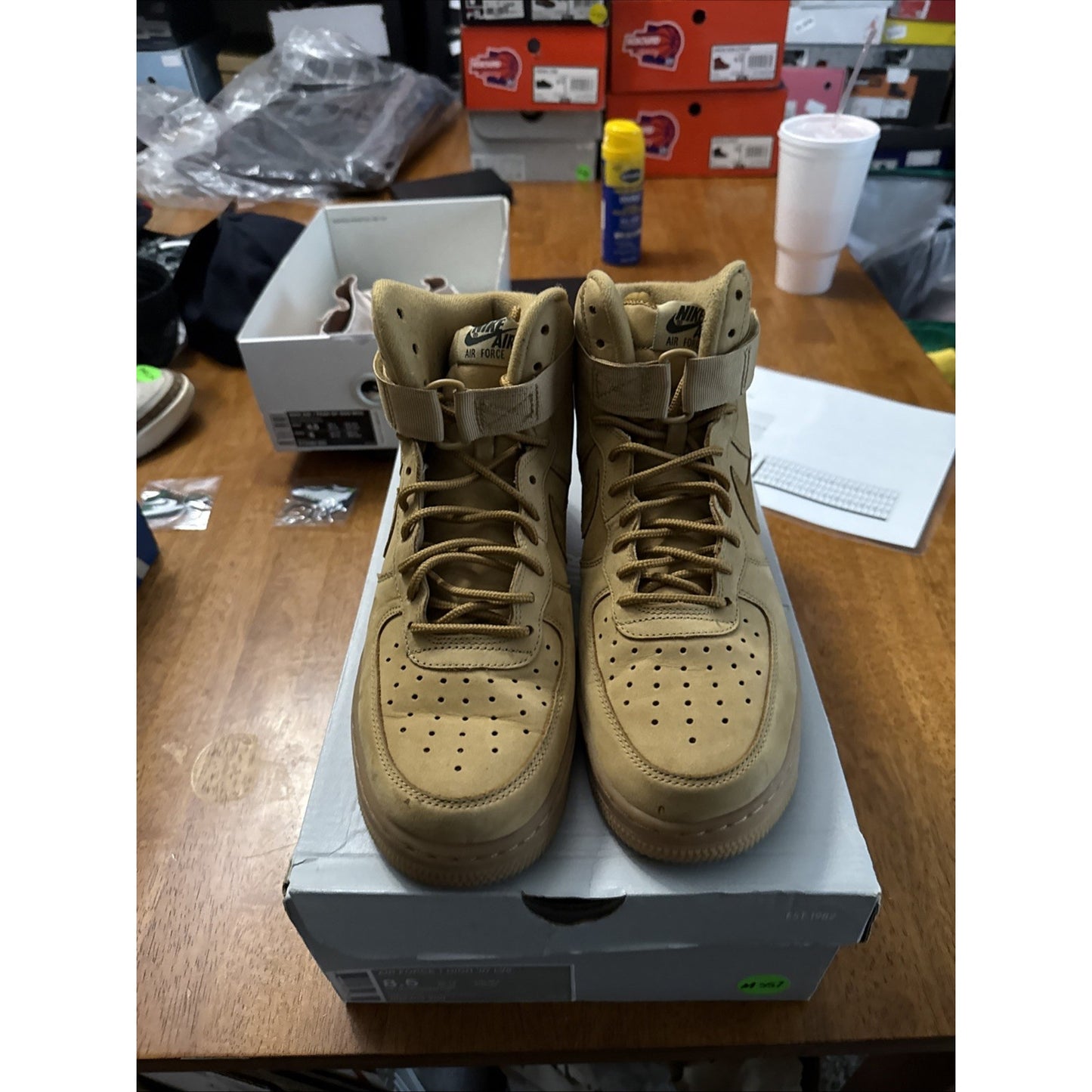 Size 8.5 - Nike Air Force 1 High Flax BS8389