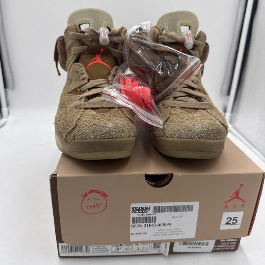 Size 3.5 - Jordan 6 Retro x Travis Scott Mid British Khaki
