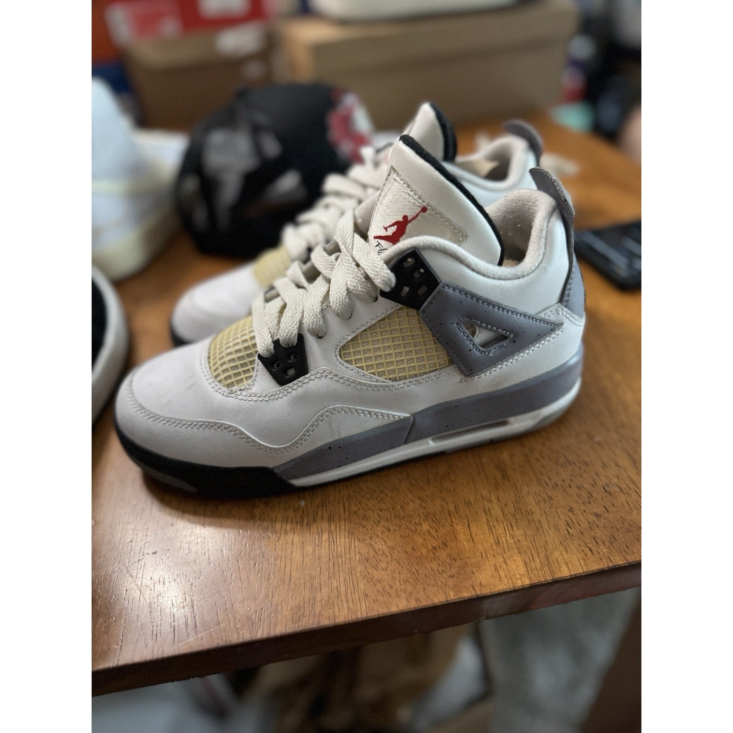 Size 4.5y Jordan 4 Retro White Cement 2012 408452-103 NBS076