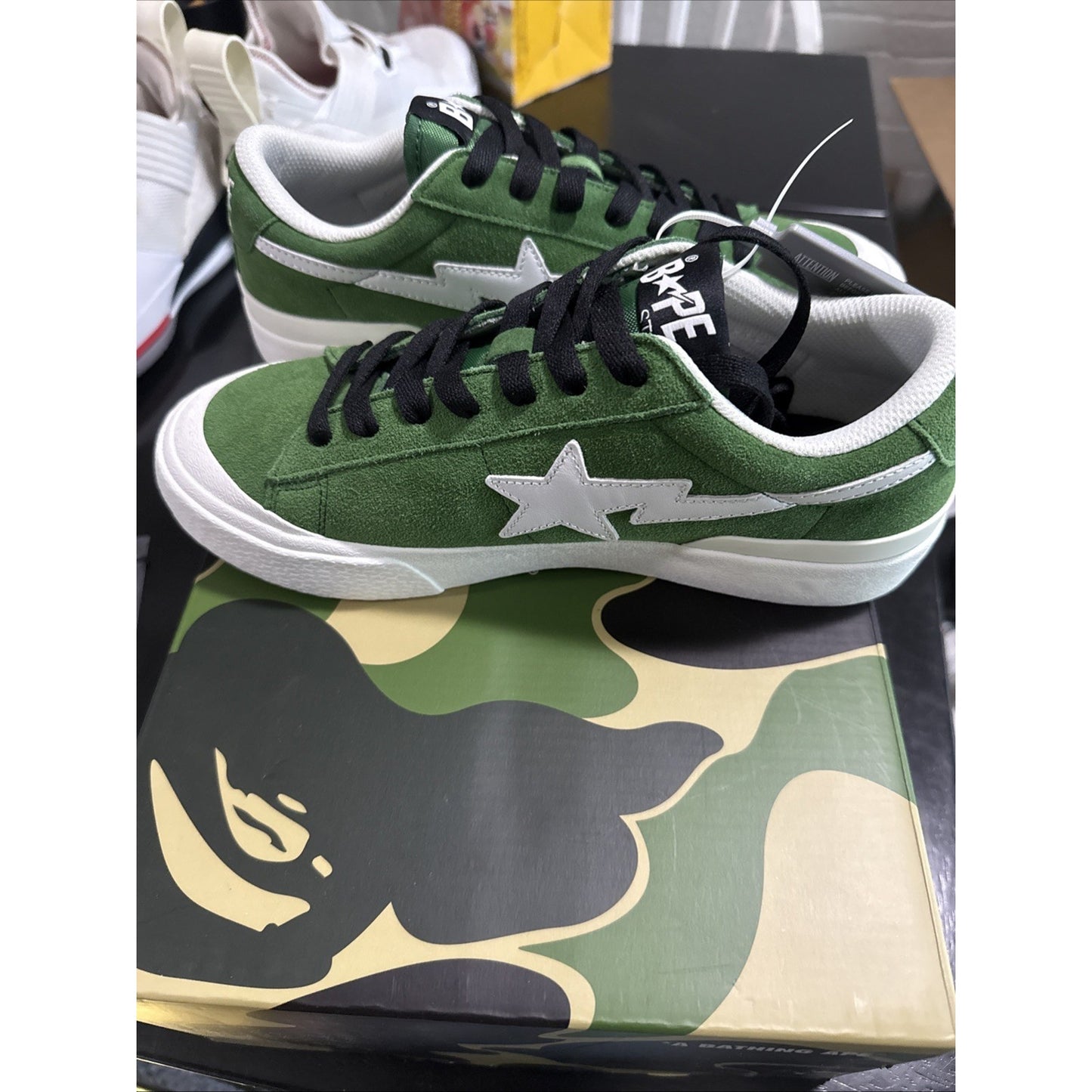 Size 7 - A Bathing Ape Mad Sta #1 M1 Green