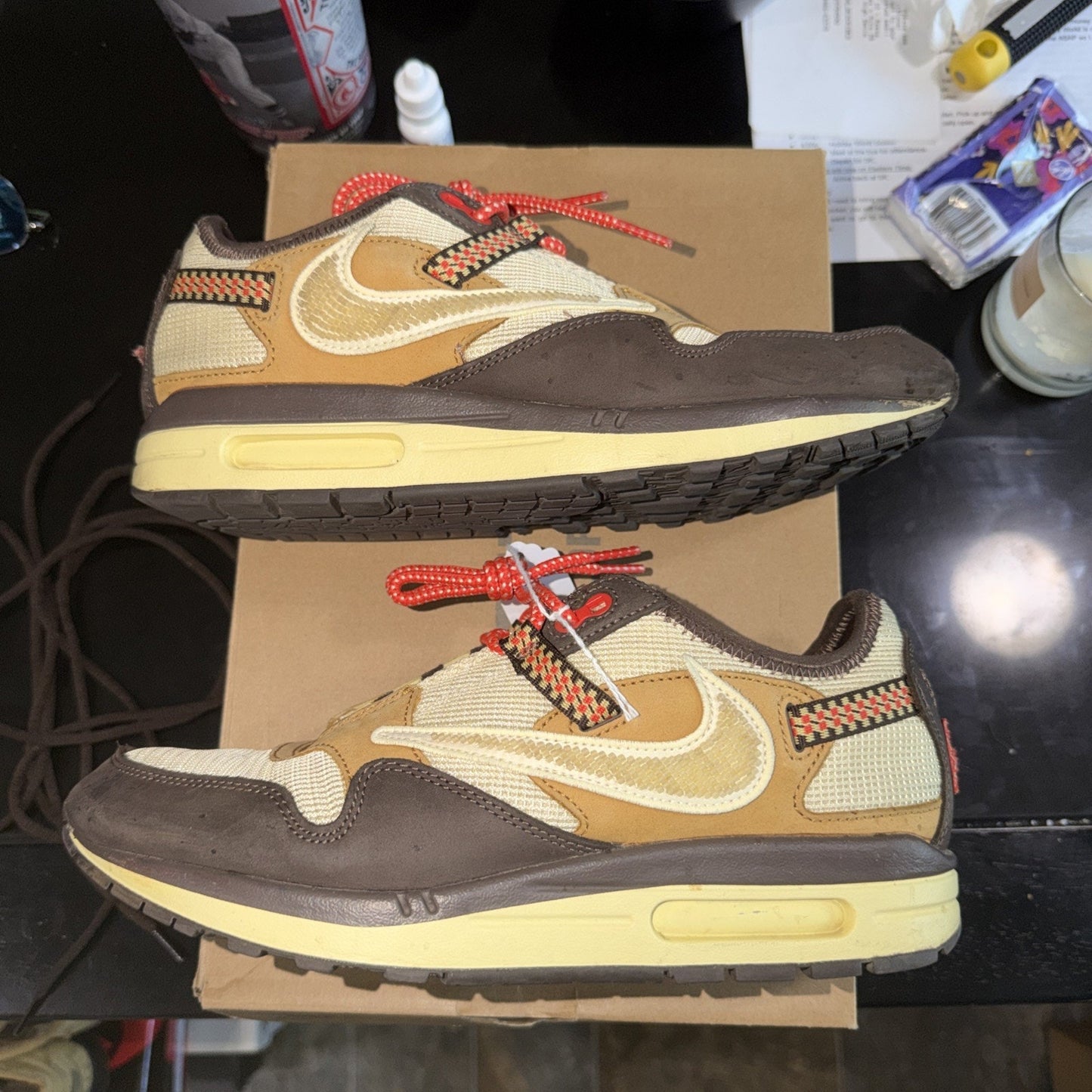 Size 9 - Nike Air Max 1 x Travis Scott Low Baroque Brown