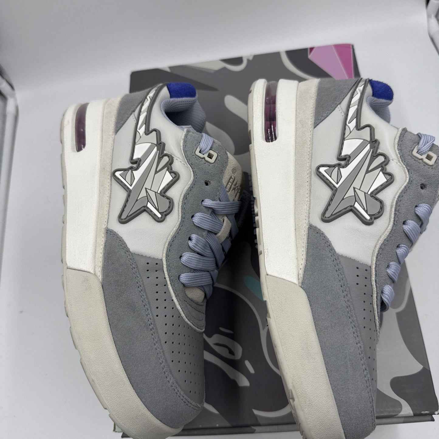 Size 8 - A Bathing Ape Louis De Guzman x Roadsta Grey Bape Bapesta