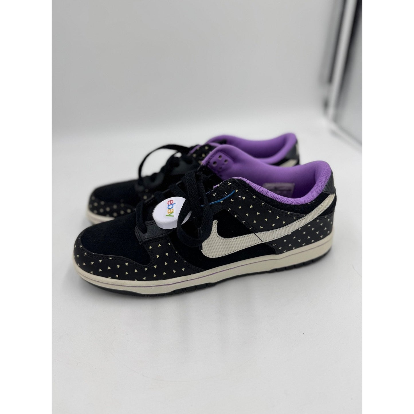 Nike Dunk Low Skinny Print Black White Purple Size 10 Womens 543241 030 Rare