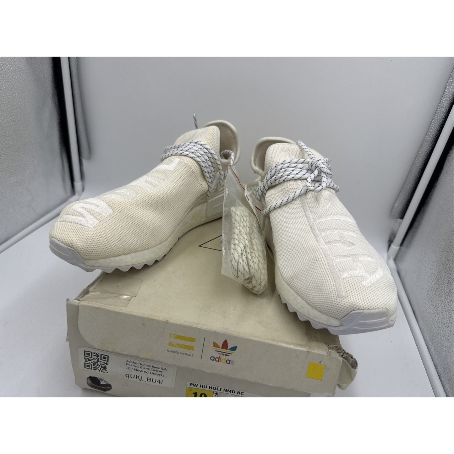 Size 10 - adidas Pharrell x NMD Human Race Trail Blank Canvas