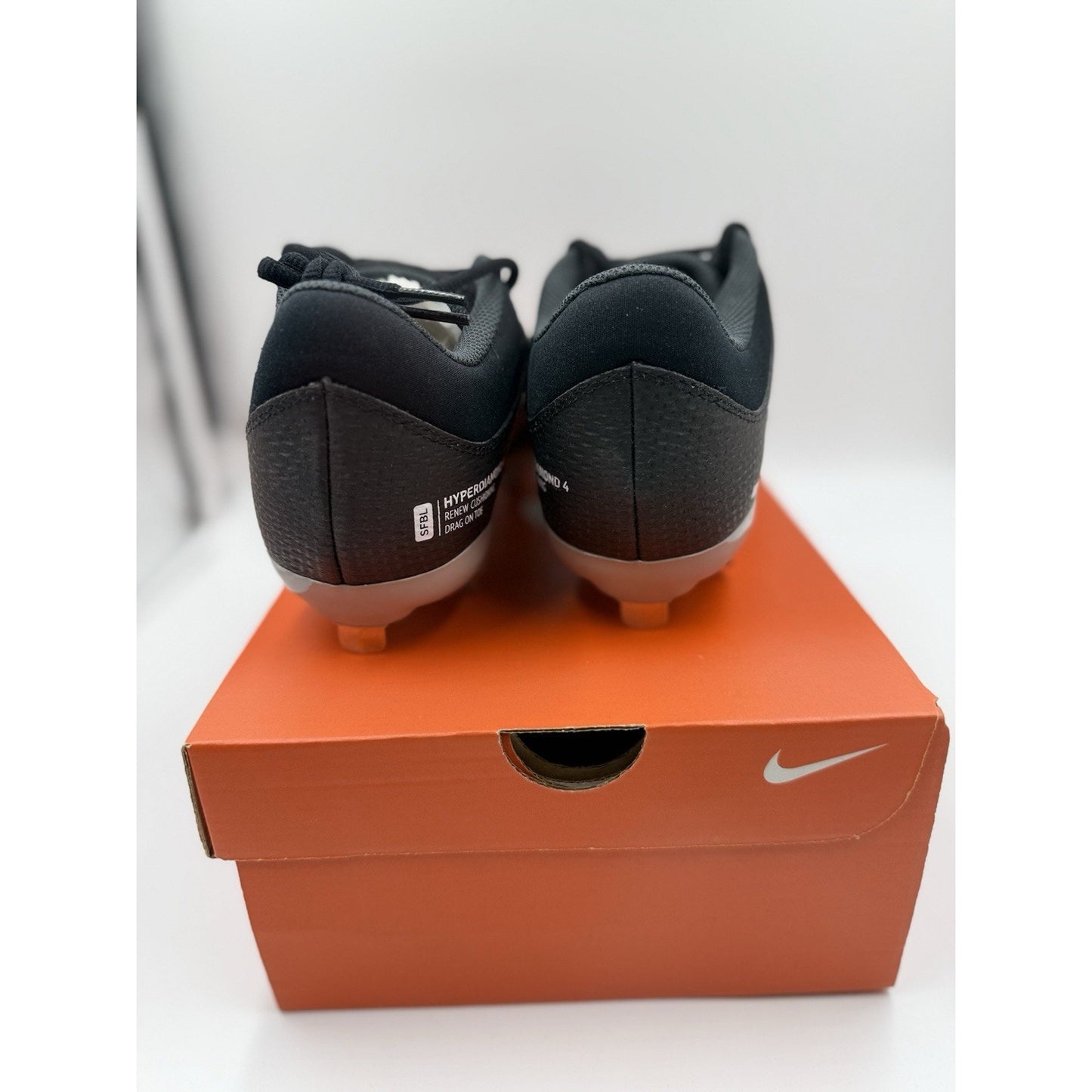Size 8.5 - Nike Hyperdiamond 4 Pro Black Dark Smoke Grey W