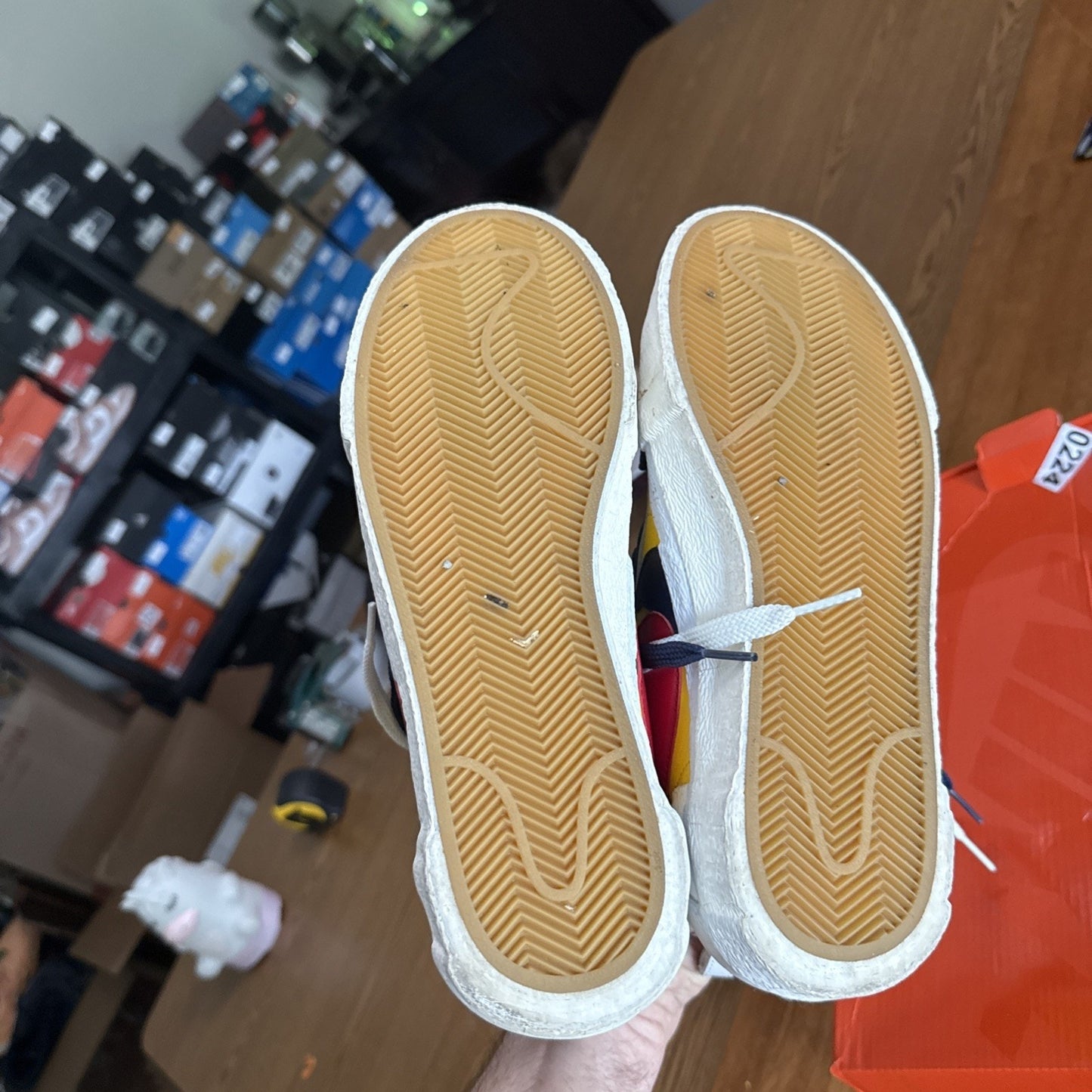 Size 7.5 - Nike sacai x Blazer Mid Maize Navy BS274