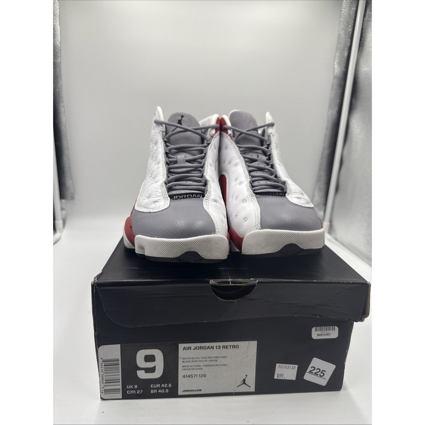 Size 9 - Air Jordan 13 Retro 2014 Grey Toe
