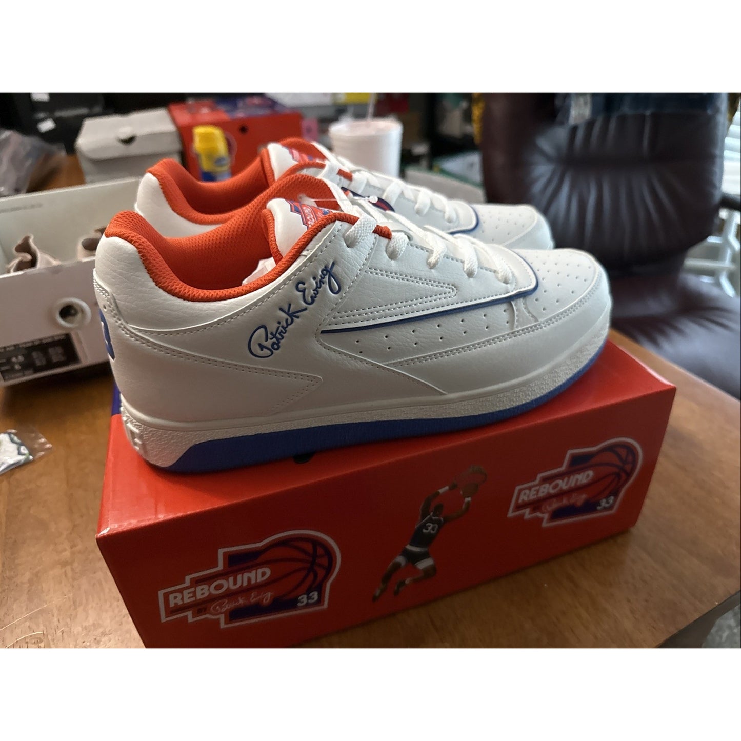 Size 11 Patrick Ewing Men's Orion Low [ White ] Basketball Shoes - NBS384