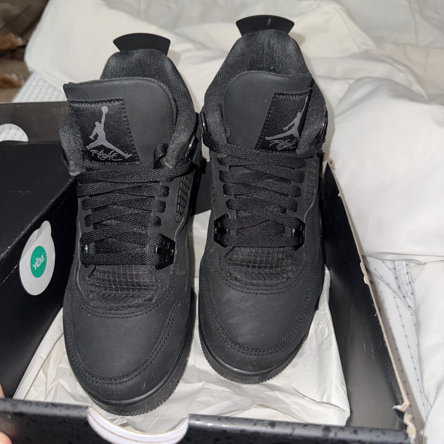 7Y Air Jordan 4 Retro Black Cat 2025