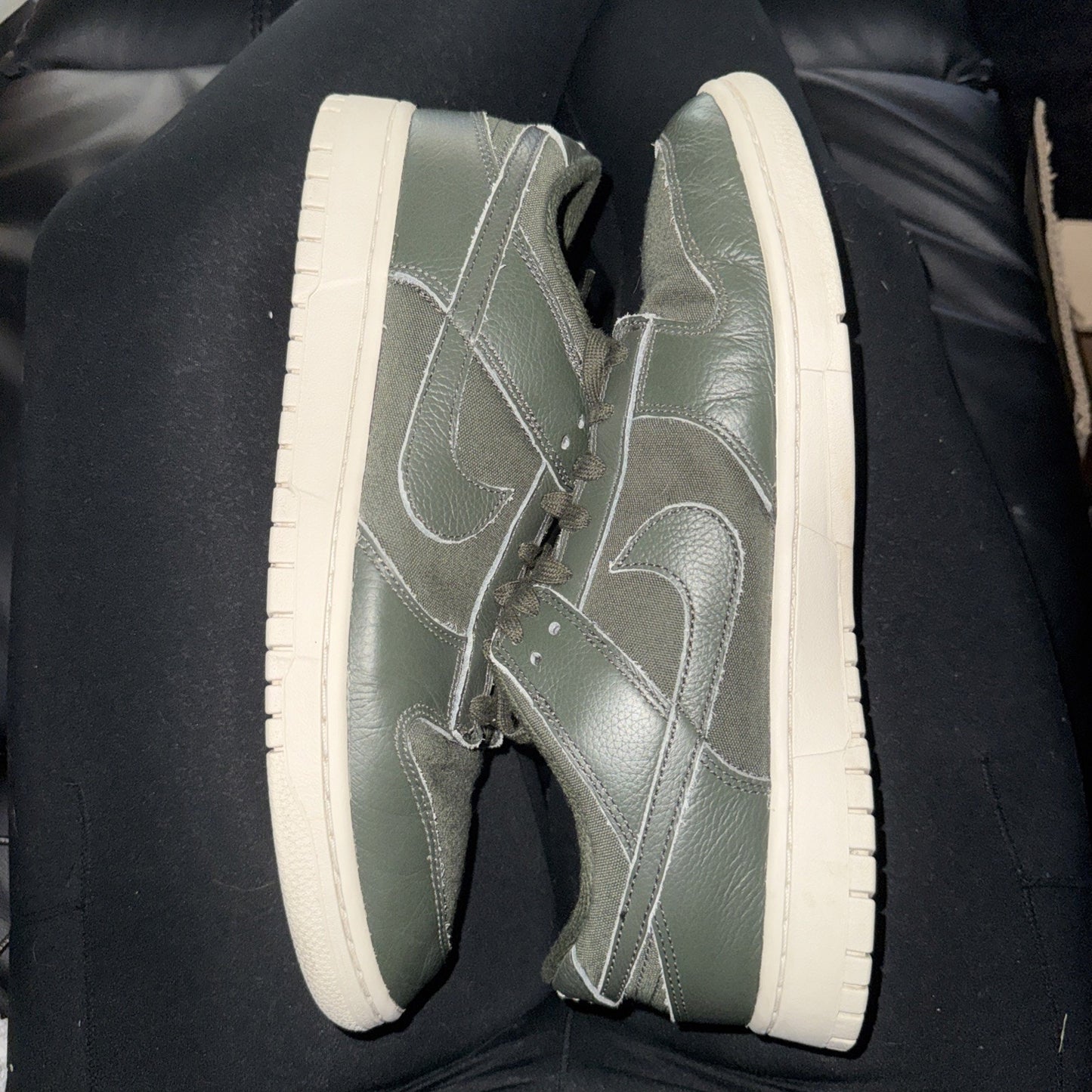 Nike Dunk Low Premium Sequoia Olive Green White Sneakers Shoes DZ2538-300 Men 12