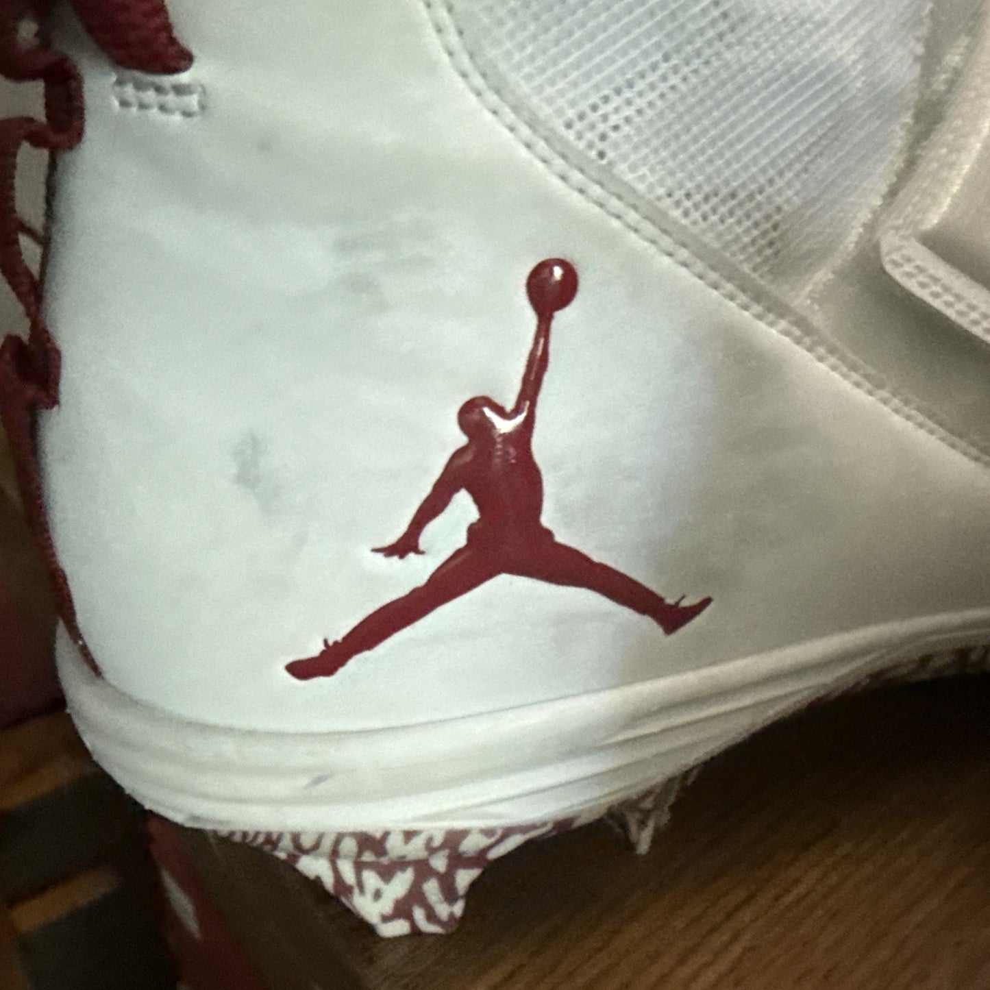 Size 18 Jordan Force Cleat Cv1665-100 Oklahoma University OU“Sample” Pair NBS315