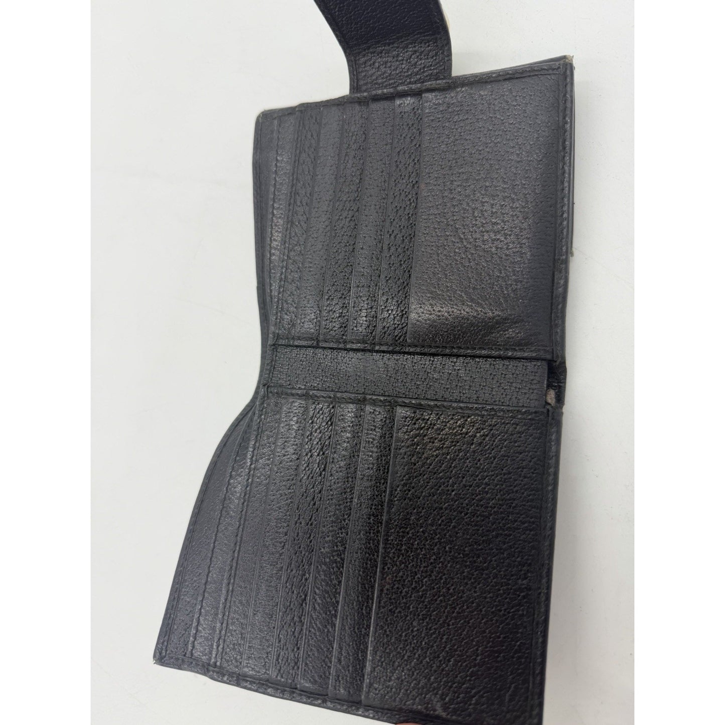 GUCCI Gucci / 2 fold wallet / leather / black / black / men's / 141411 486184