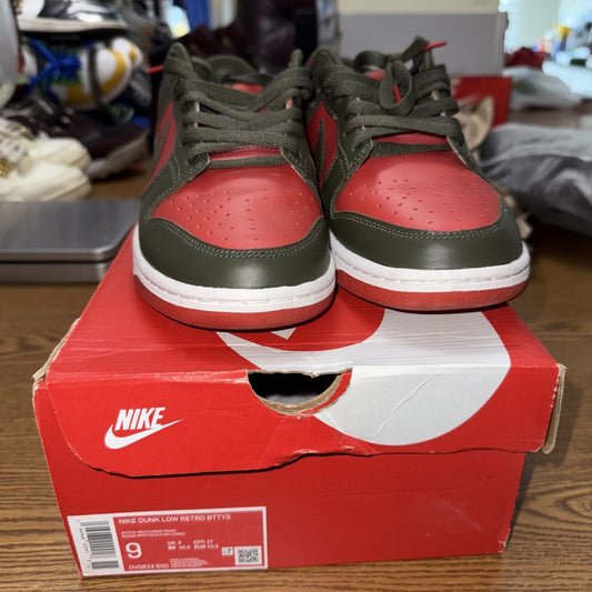 [DV0833-600] Mens Nike Dunk Low 'Mystic Red Cargo Khaki' Size 9