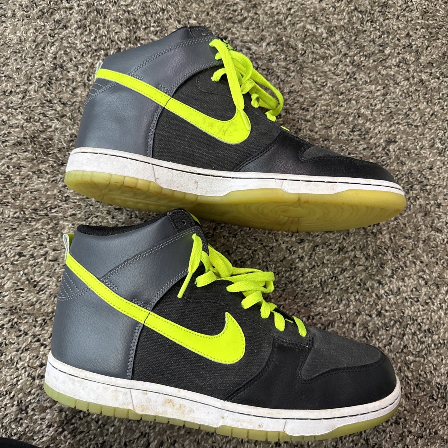 Size 10.5 - Nike Dunk 6.0 Premium High Grey Volt