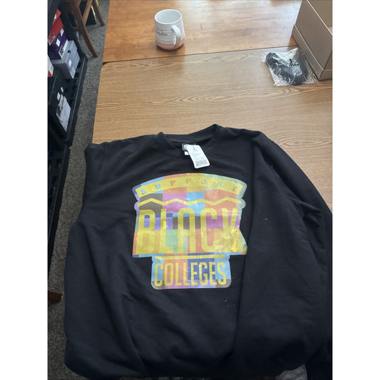 Size L Support Black Colleges Sweatshirt