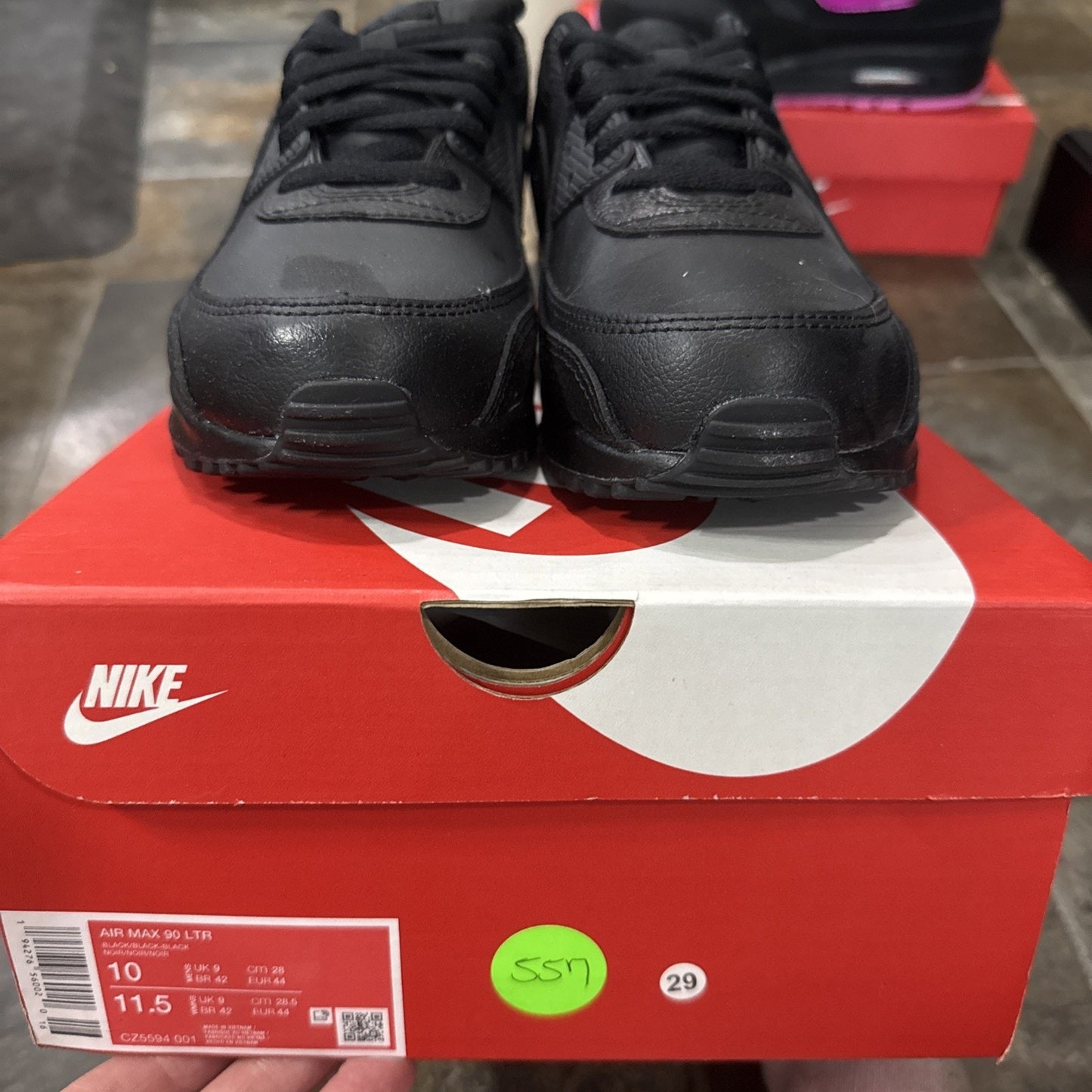 Size 10 - Nike Air Max 90 Leather Triple Black