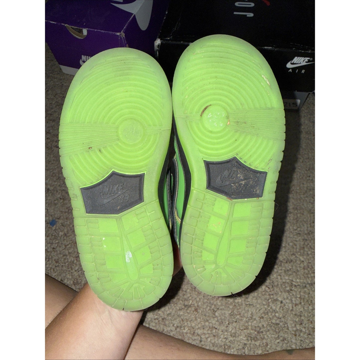 Toddler Size 9C Nike SB Dunk Low The Powerpuff Girls Buttercup (FZ8831-300)