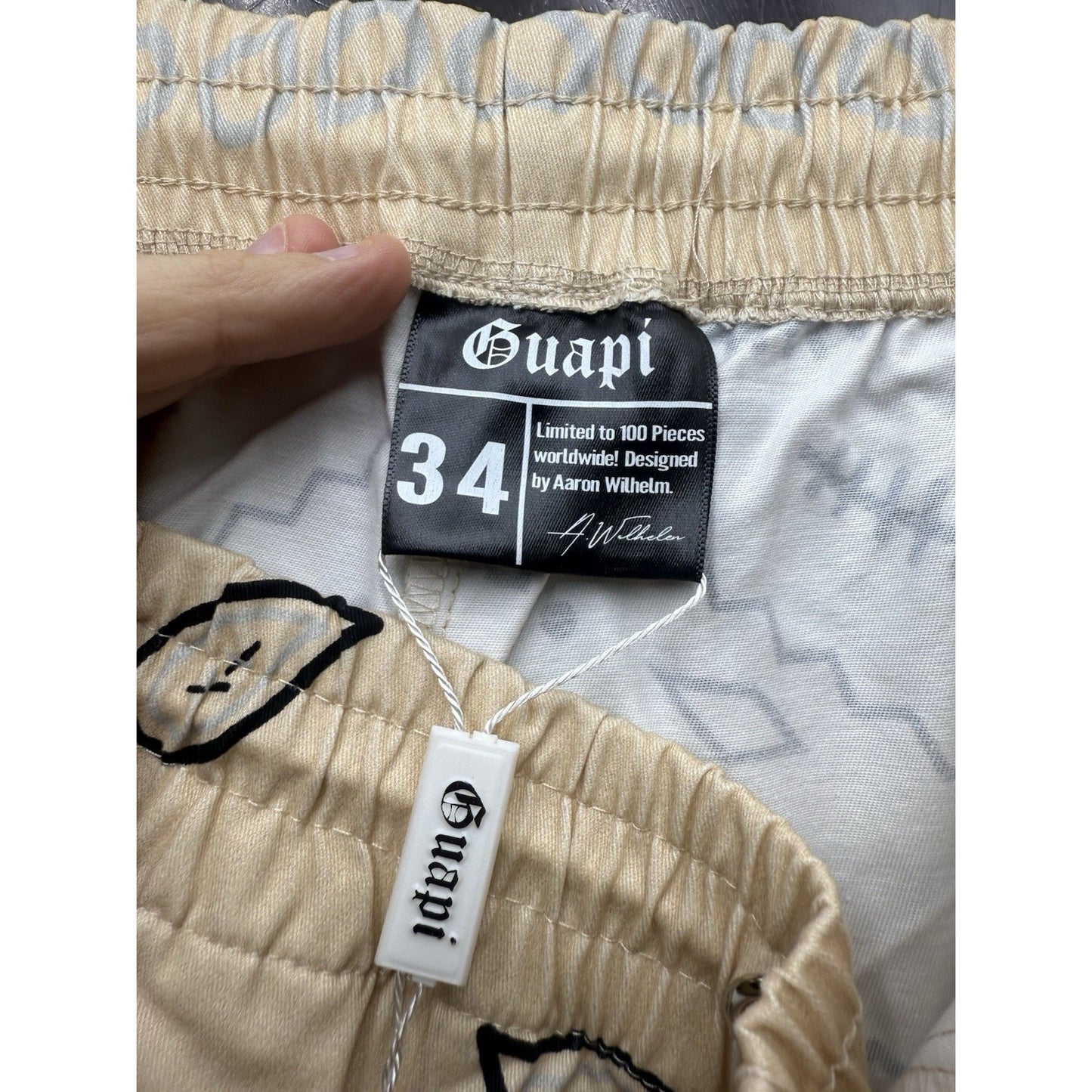 Size 34 Guapi Designer Joggers Beige 1 Of 100