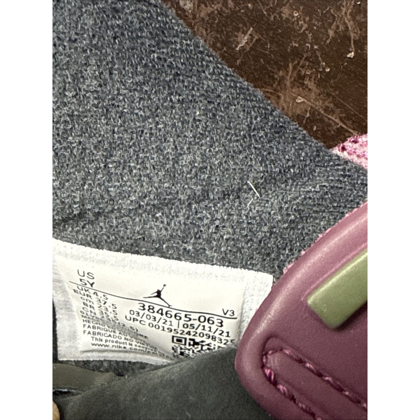 Size 5 (GS) - Jordan 6 Retro Mid Black - 384665-063