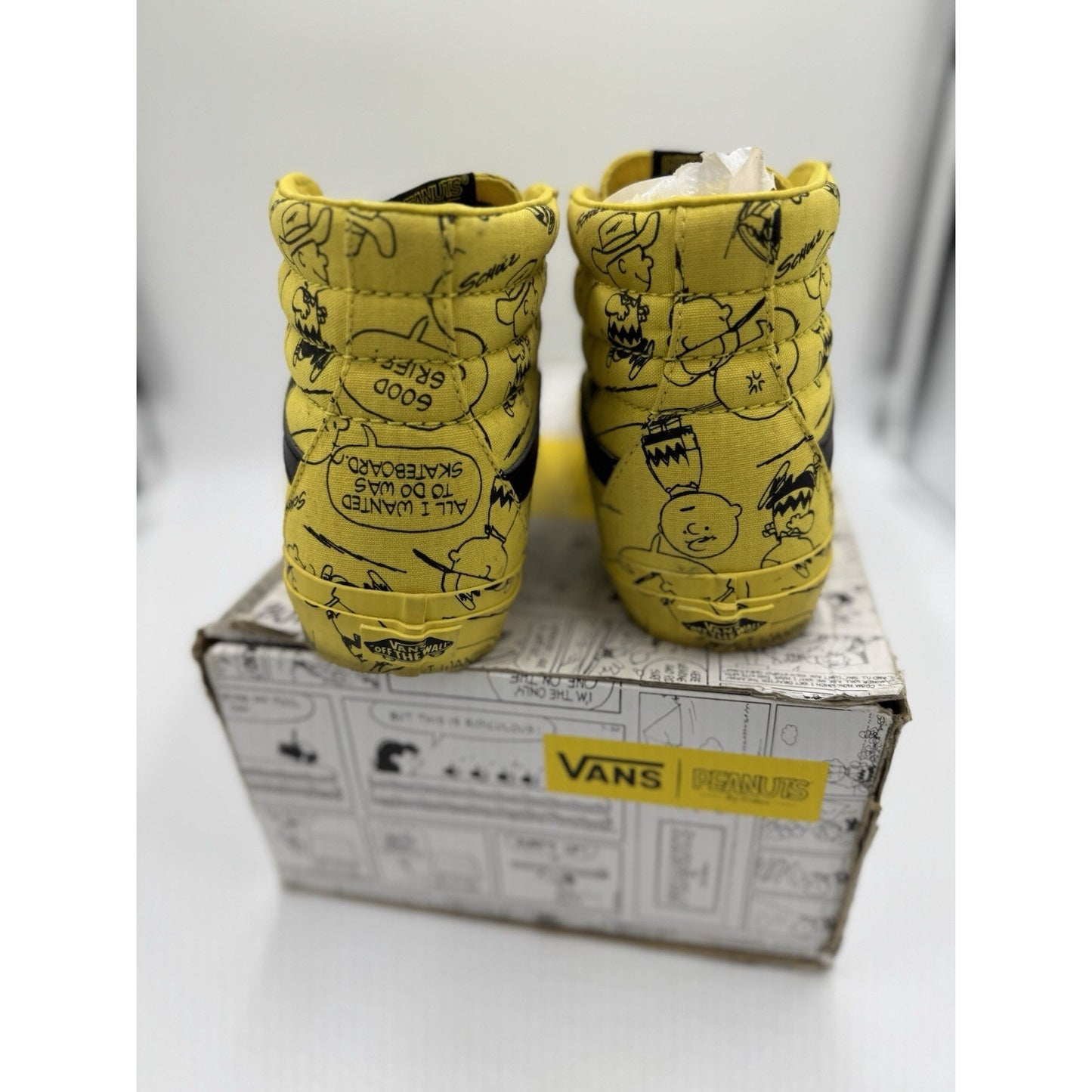Size 10 - VANS Peanuts x Sk8- High Charlie Brown Maize
