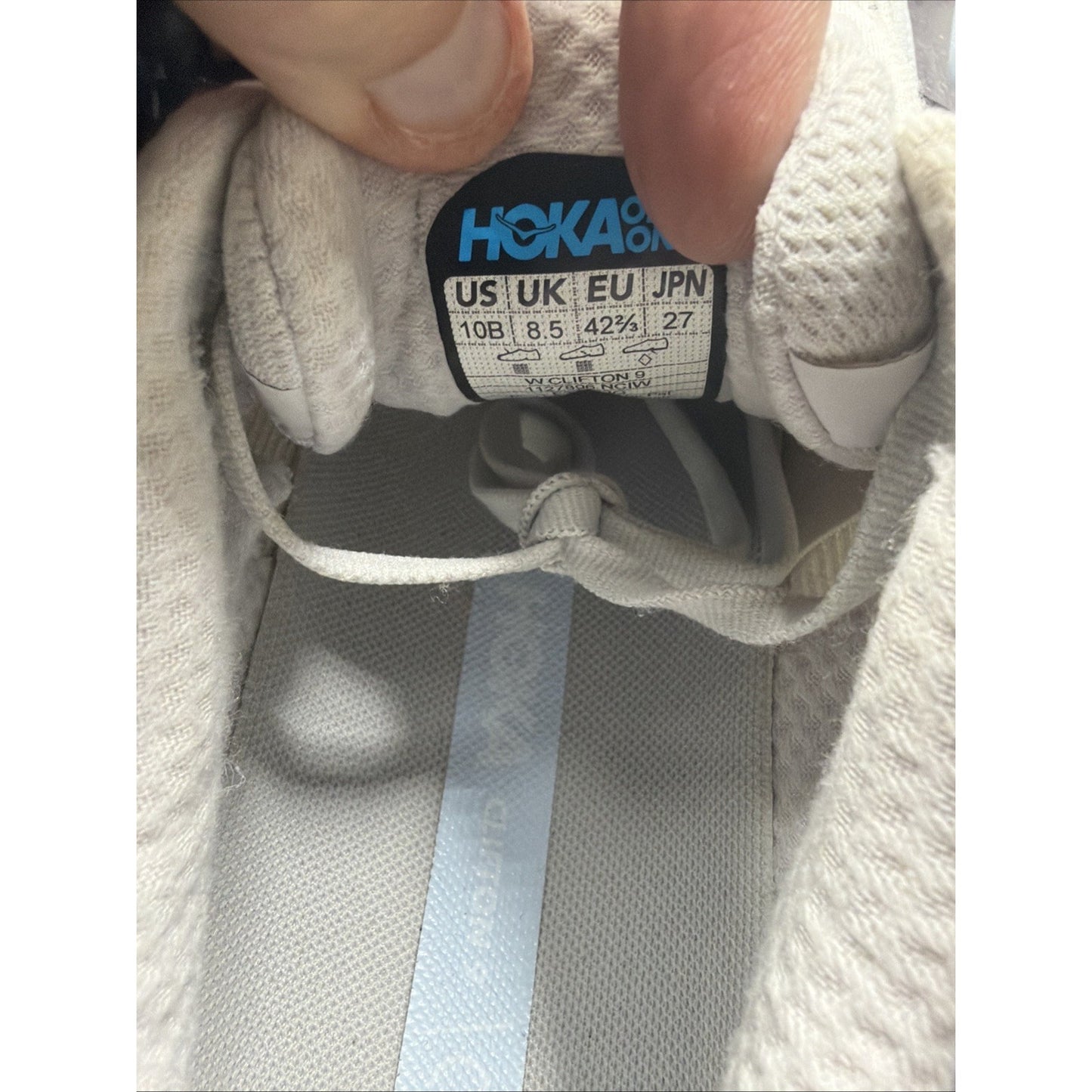 Size 10 - Hoka One One Clifton 9 Nimbus Cloud Ice Water W