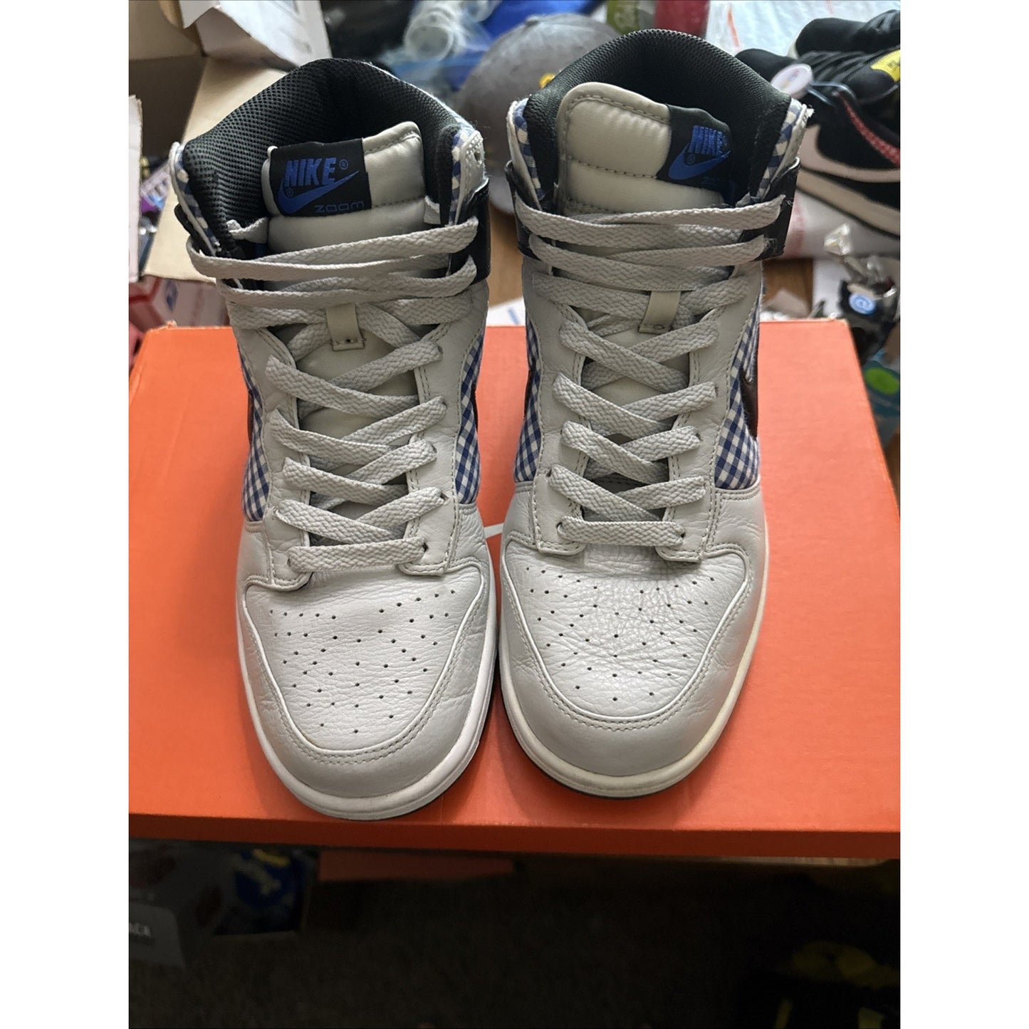 Size 7.5 - Nike Dunk Premium High Gray 2008
