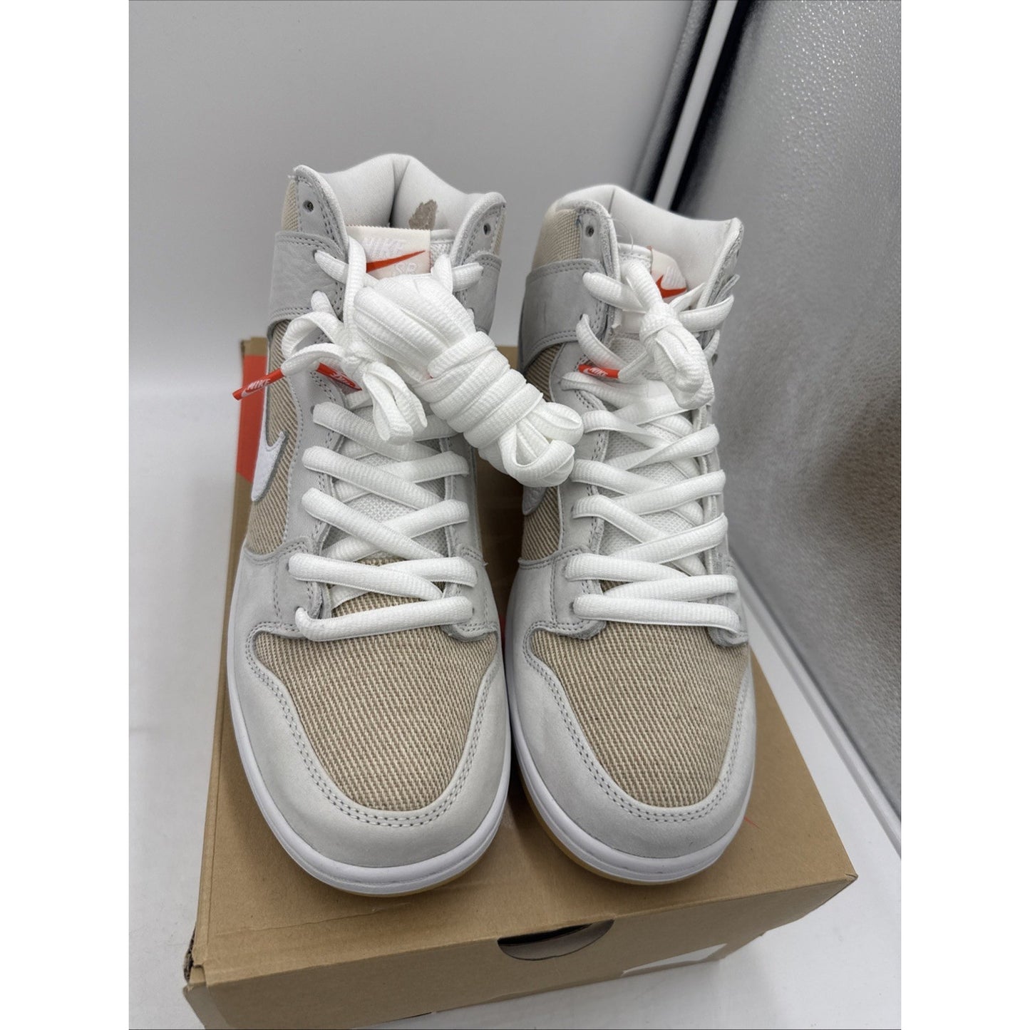 Size 9.5 - Nike Dunk Pro ISO SB High Unbleached Pack - Natural
