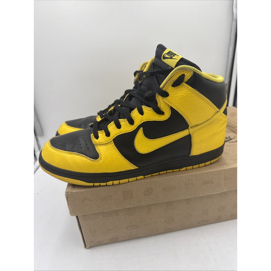Size 13 - Nike Dunk High Black Varsity Maize