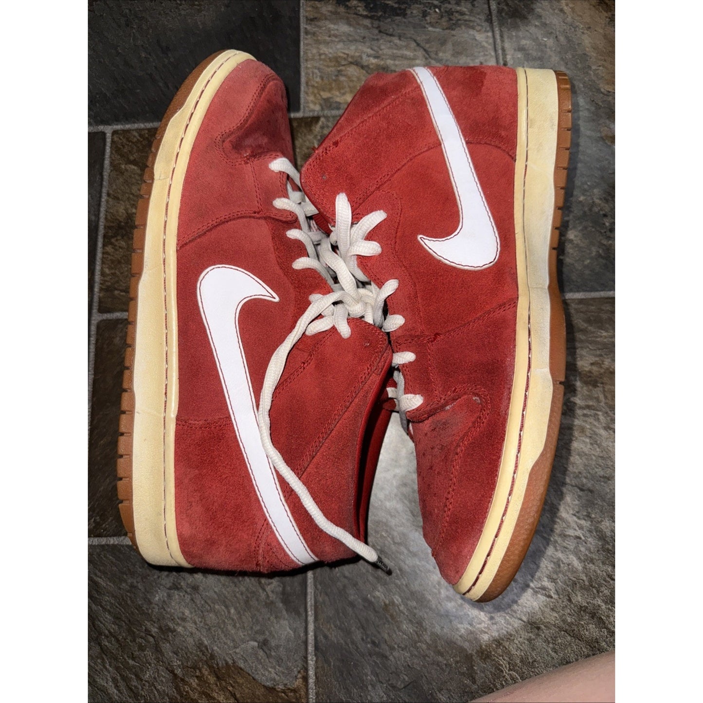Size 12 - Nike Dunk Pro Sb Mid Red Brickhouse White