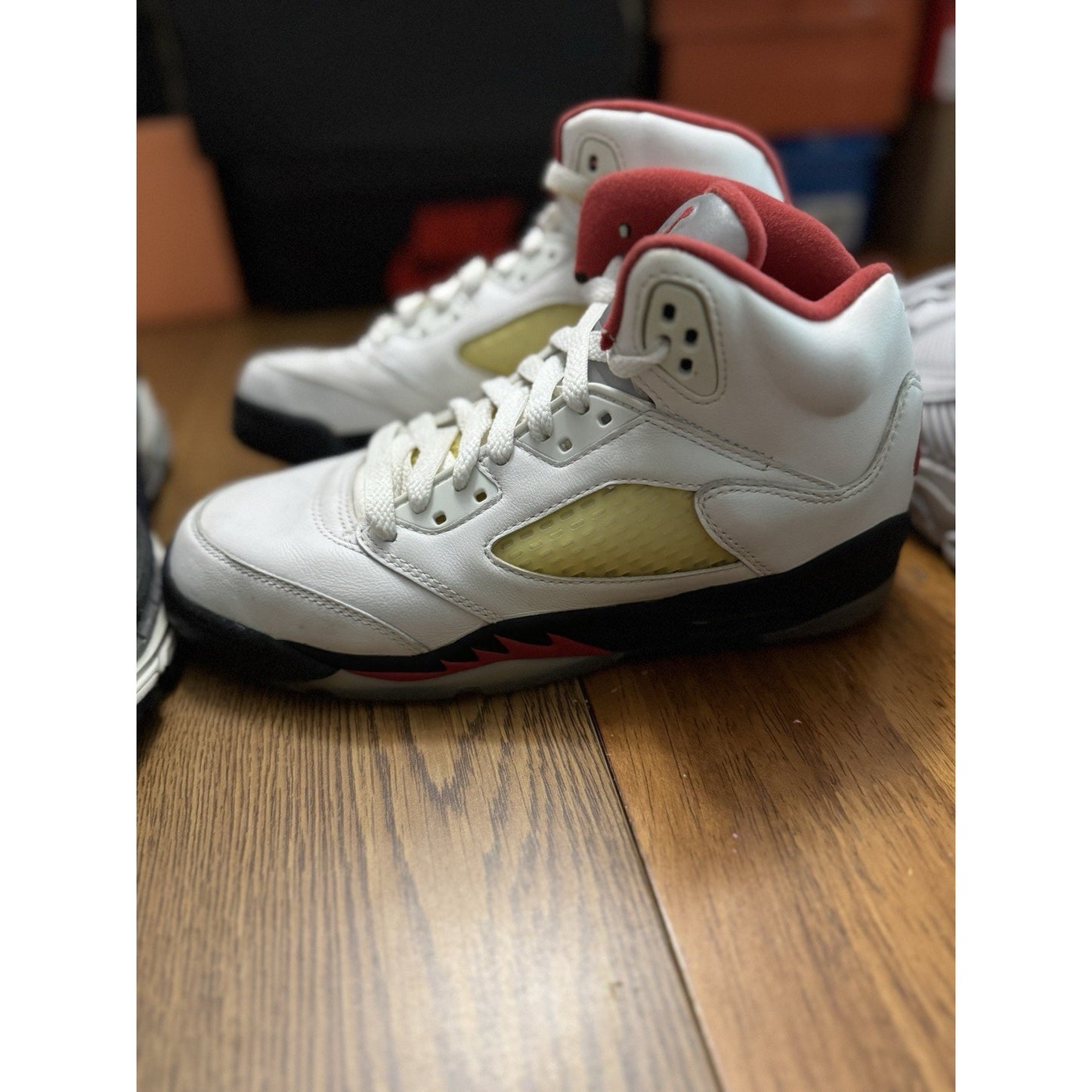 Size 5 (GS) - Jordan 5 Retro 2020 Mid Fire Red NBS051