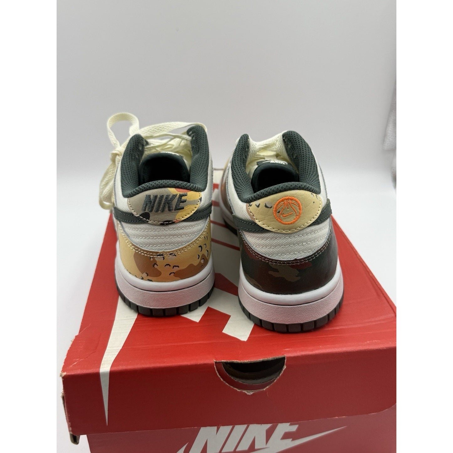 Size 4.5 (GS) - Nike Dunk Low SE Sail Multi-Camo