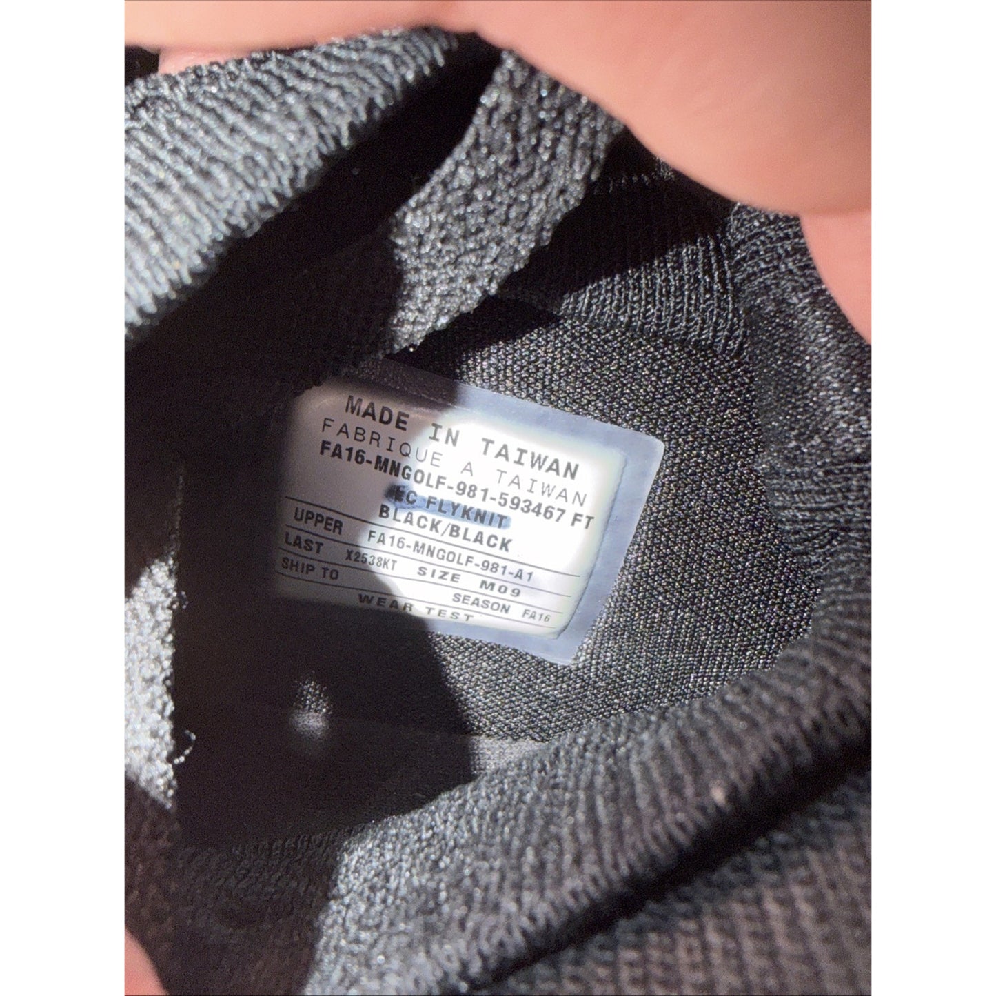 Size 9 Nike Golf Flyknit Wear Test Sample Unreleased
