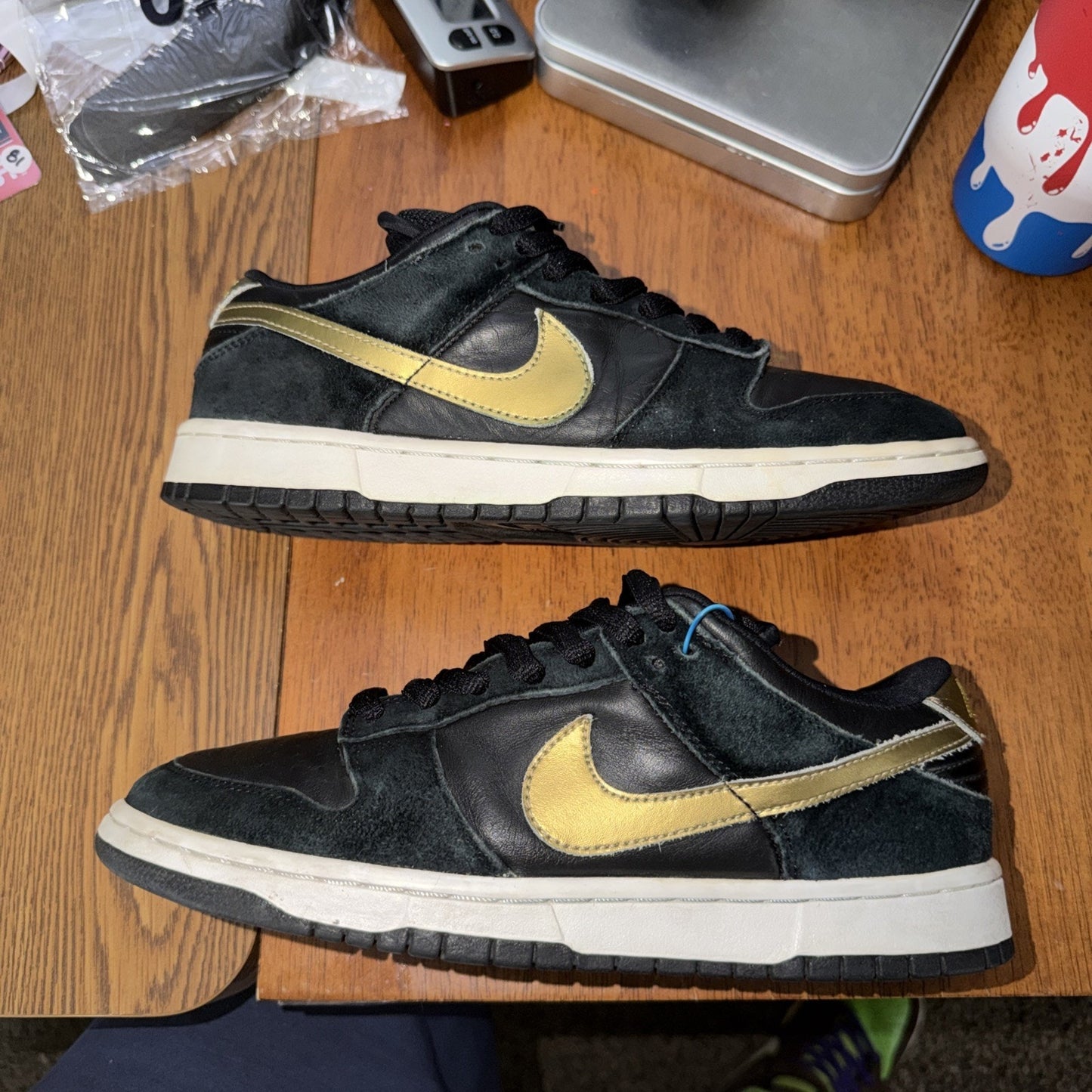 OG 2003 Nike Dunk SB Low Takashi 304292-072 Black Gold White Men's Sneaker