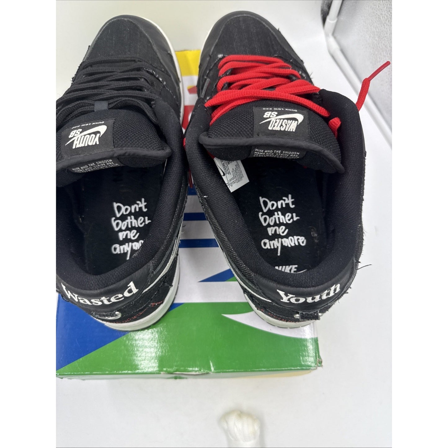 Size 12 - Nike Wasted Youth x Dunk SB Low Black Denim