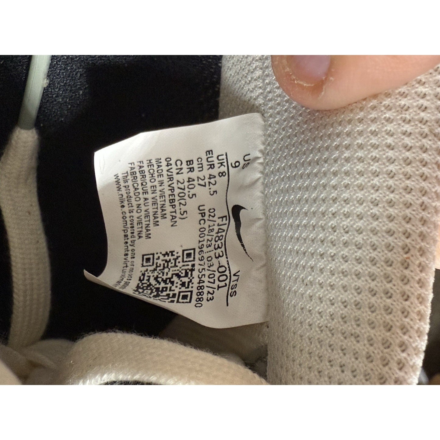 Size 9 Nike Air Force Fj4833-001 Salesman’s Sample Only 12 Made BS718
